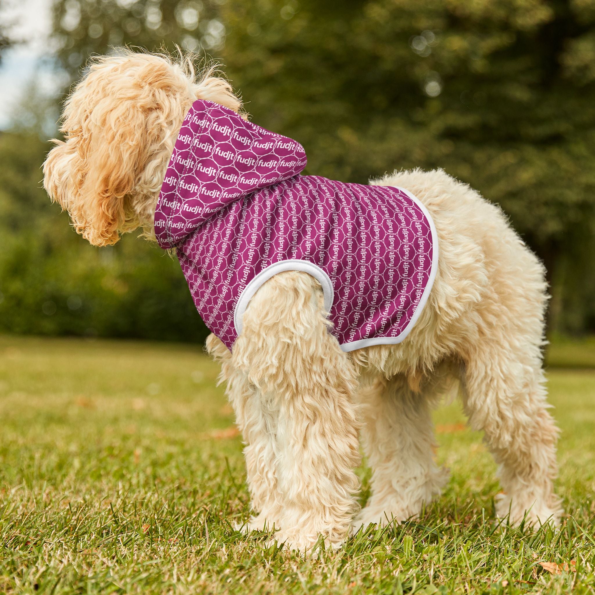 Pink fudjt Pet Hoodie | Unbroken Chain 1.25 | 7 Sizes