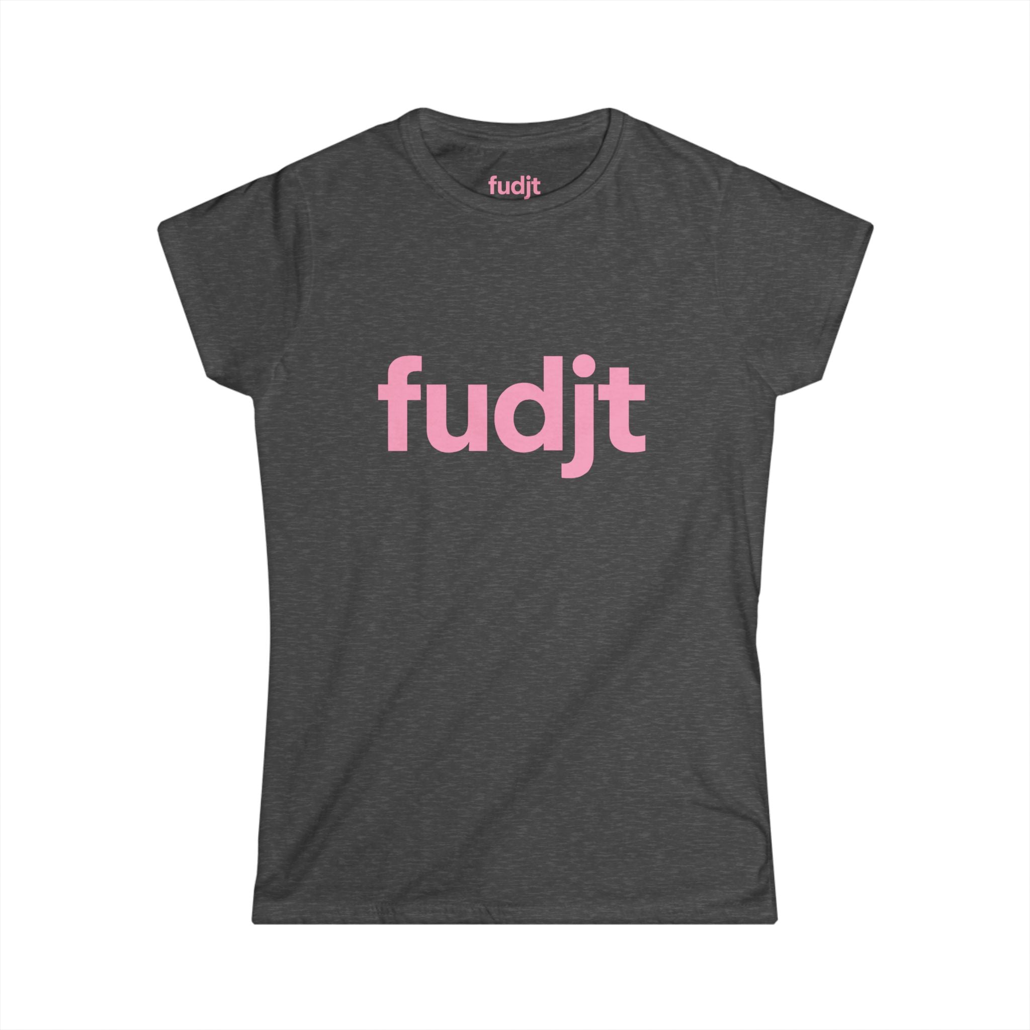 Women's Pink fudjt logo Comfy Stylie Tee | 12 Colors