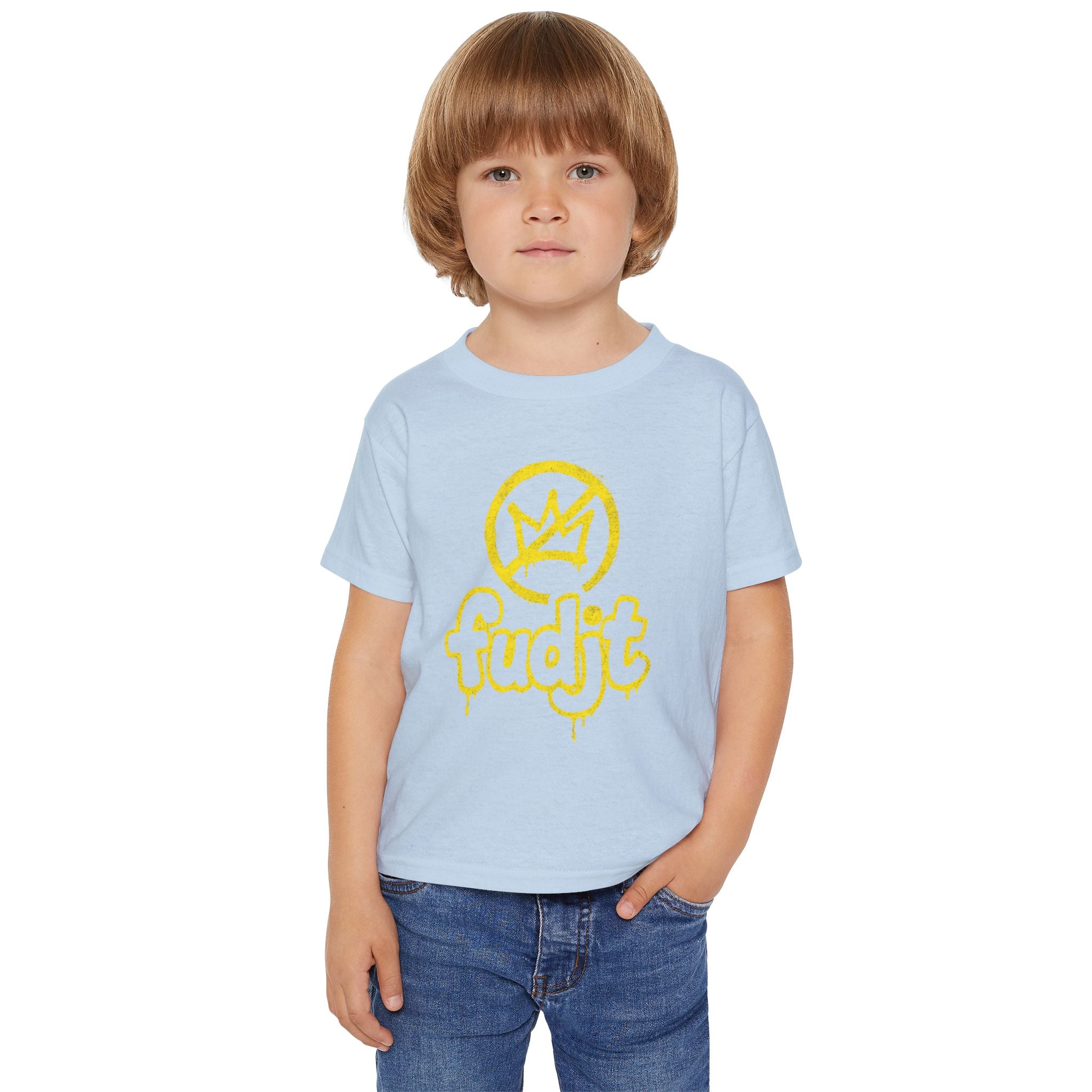fudjt Toddler Tee with Golden fudjt No Kings Design | 6 Colors