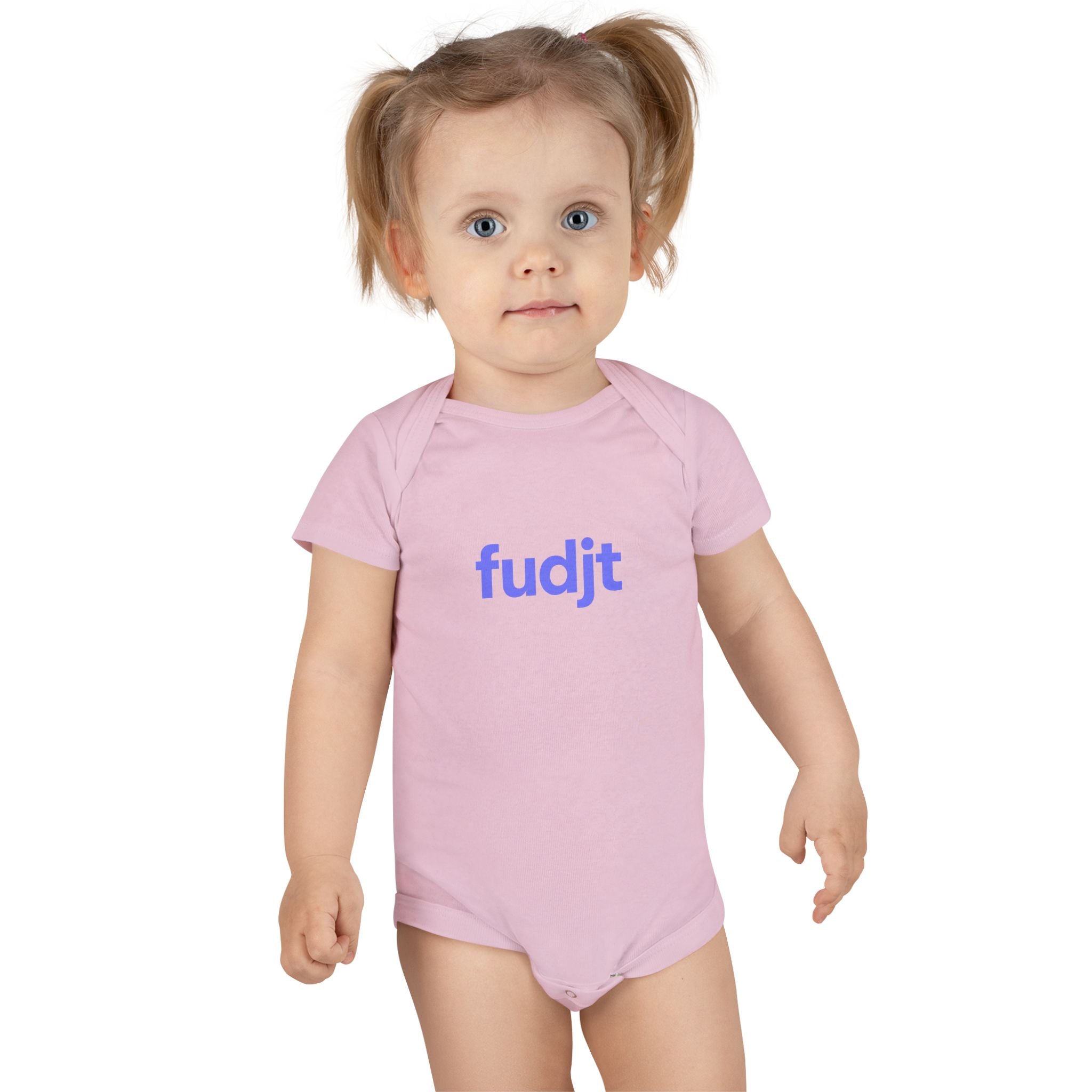 Light Blue fudjt Logo Baby Onesie | 4 Colors