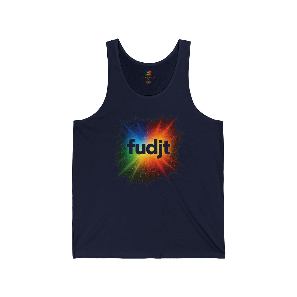 fudjt Burst Of Empowerment Unisex Jersey Tank | Front & Back Graphic | 4 Colors