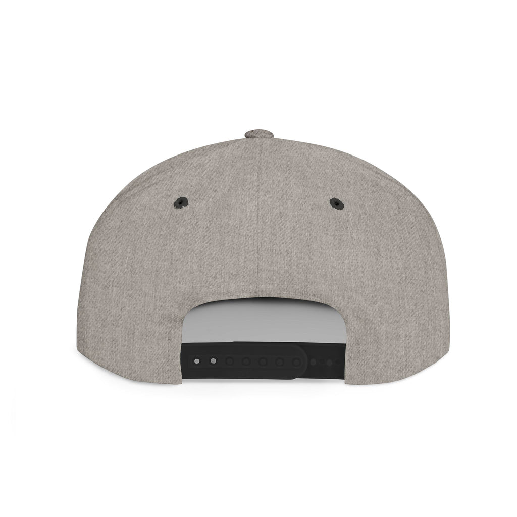 fudjt Circle Flat Bill Snapback Hat | White Embroidery |  14 Colors