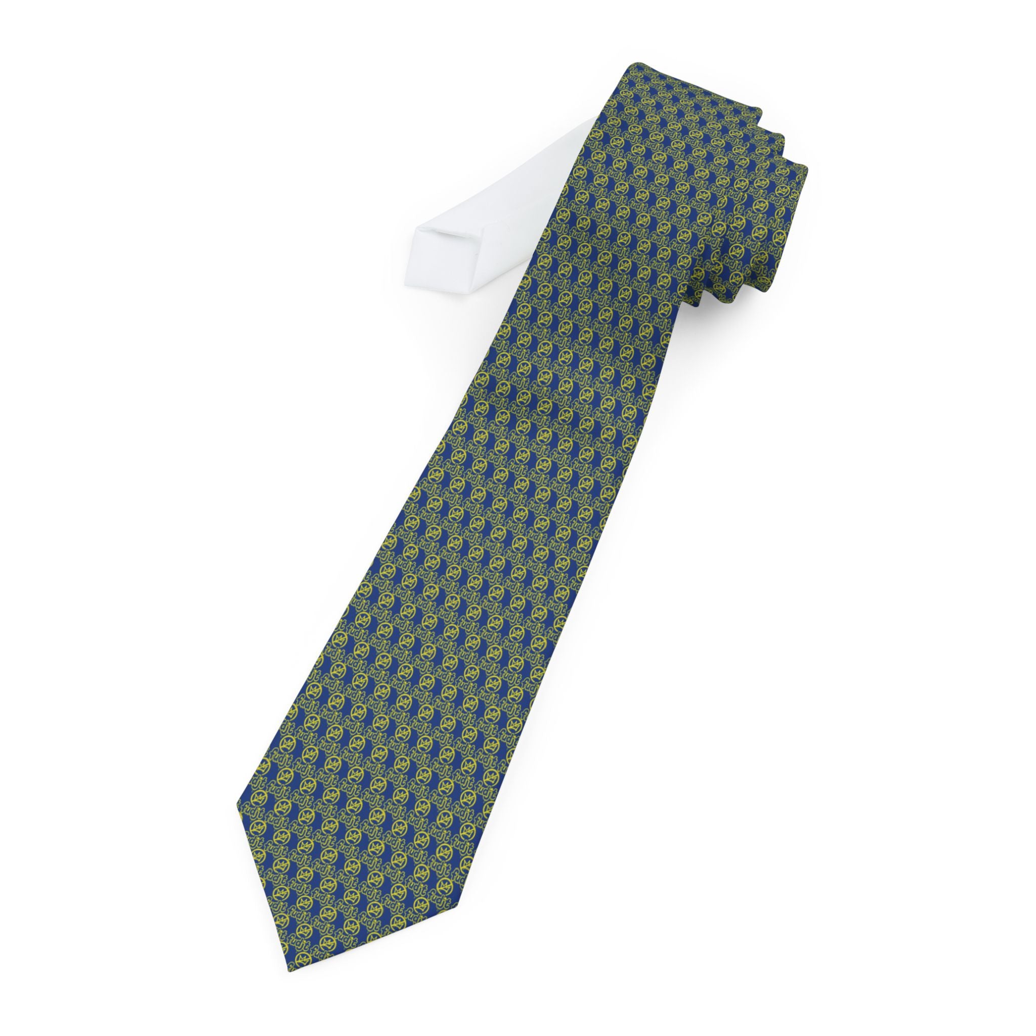 Dark Blue Golden fudjt No Kings Necktie