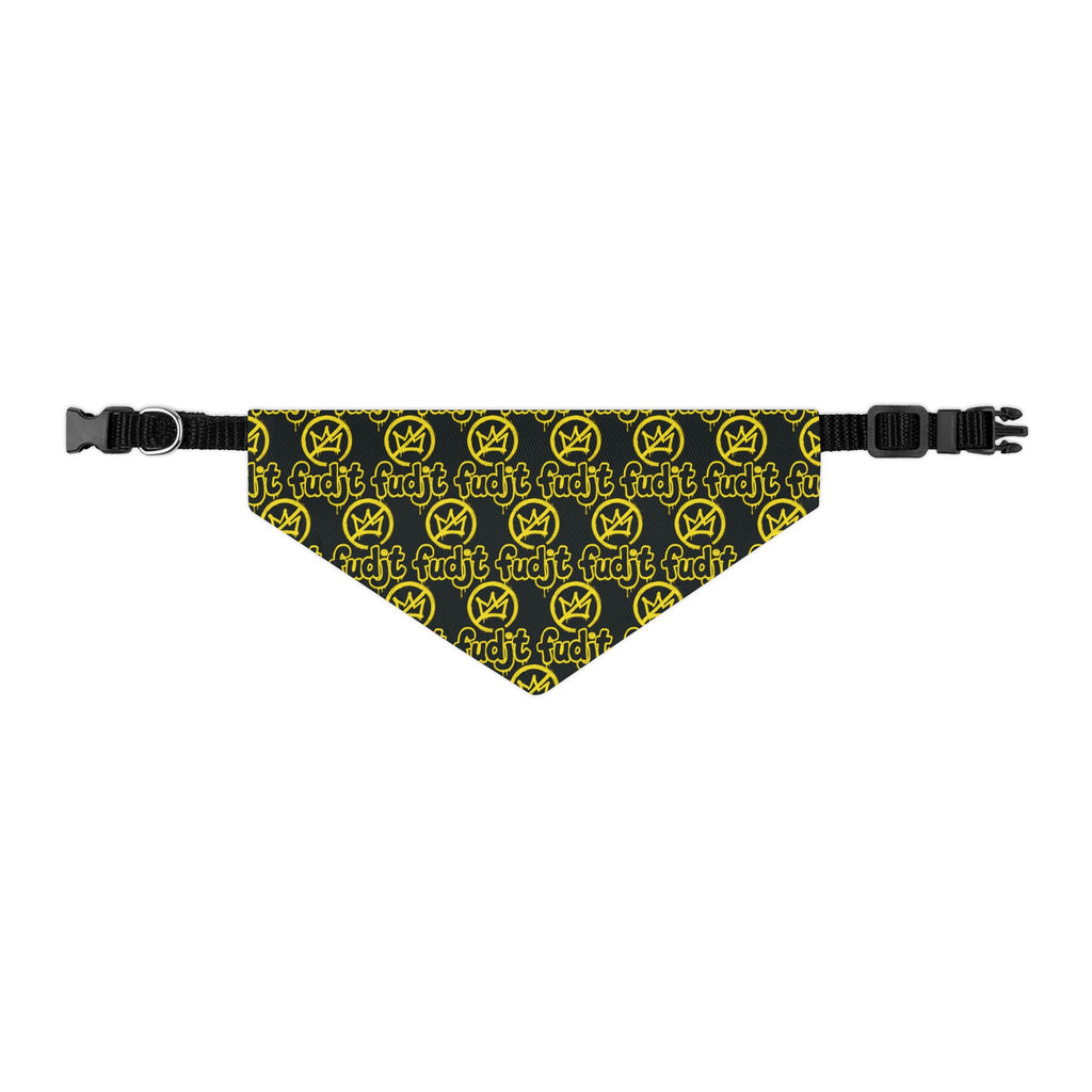 Black Golden fudjt No Kings 1.25 Bandana Collar for Dogs, Cats & More | 4 Sizes