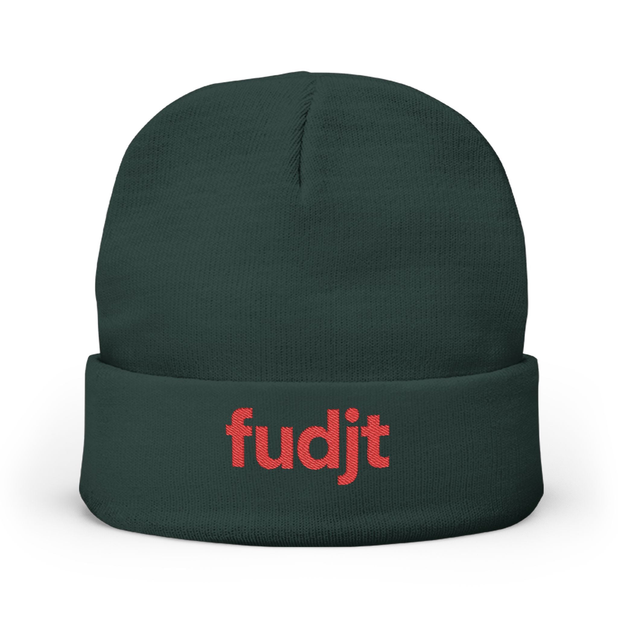 Stylish & Cozy fudjt Knit Beanie | Red Embroidery | 5 Colors
