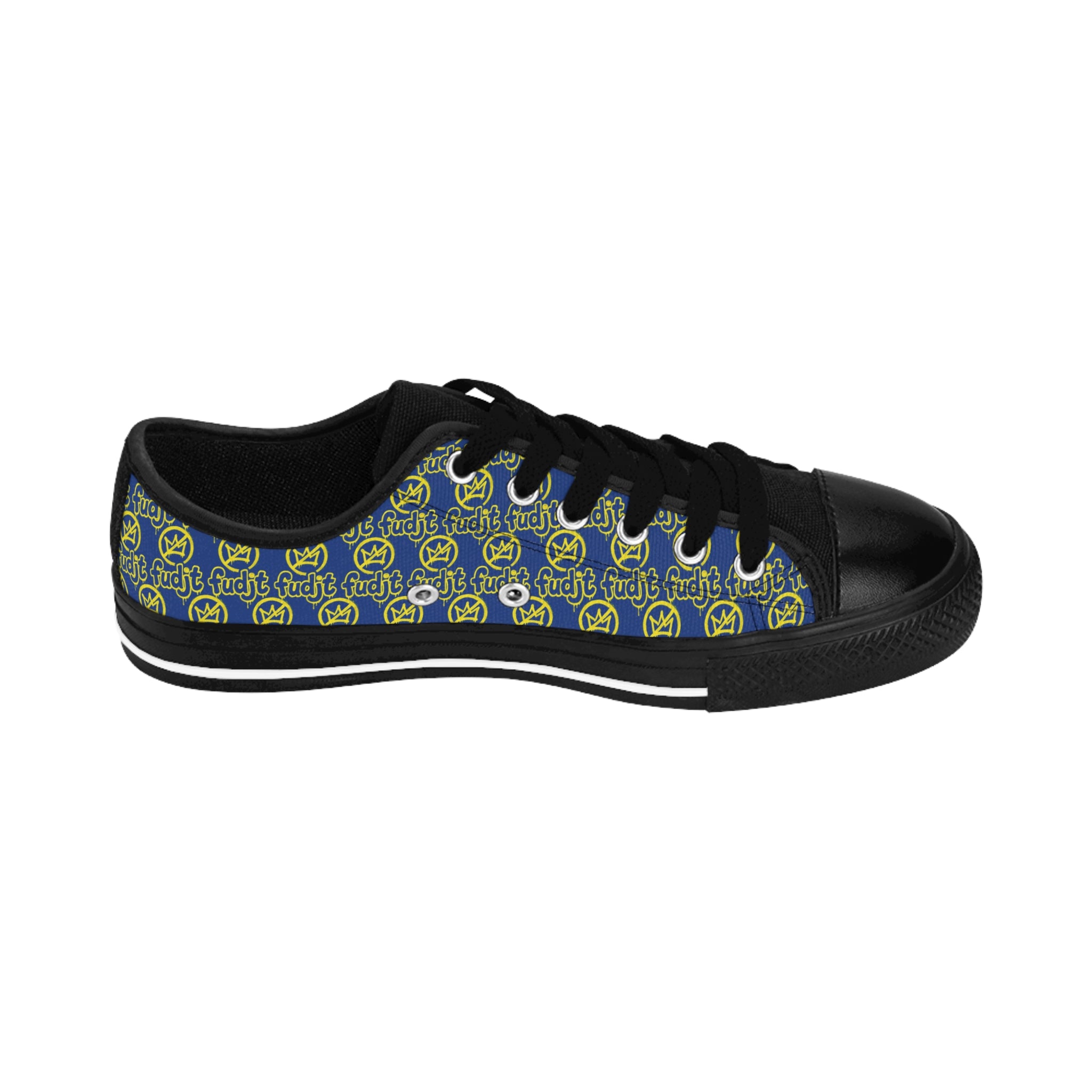 Dark Blue Golden fudjt No Kings Street Style Sneakers | Men & Boys All Over 1 Low Top