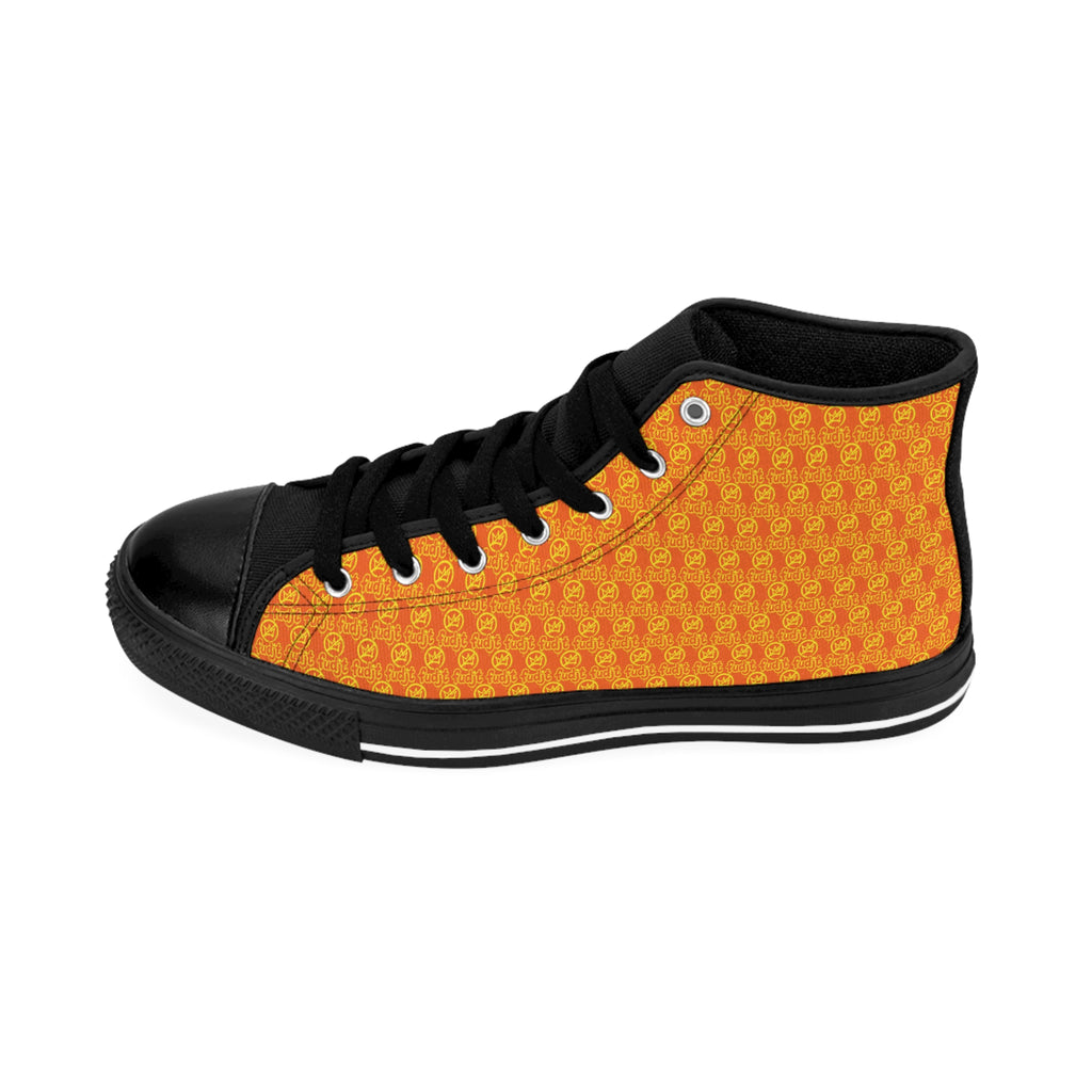 Orange Golden fudjt No Kings Street Style Sneakers | Women & Girls .5 High Top