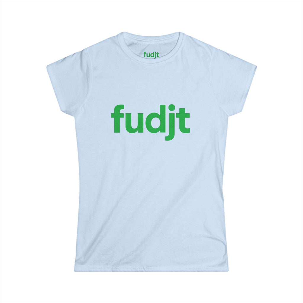 Women's Green fudjt logo Comfy Stylie Tee | 12 Colors