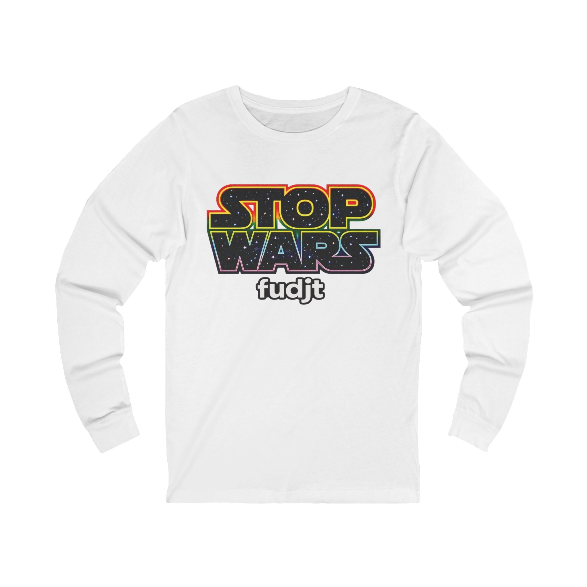 fudjt Stop Wars Long Sleeve Tee | White fudjt | 13 Colors