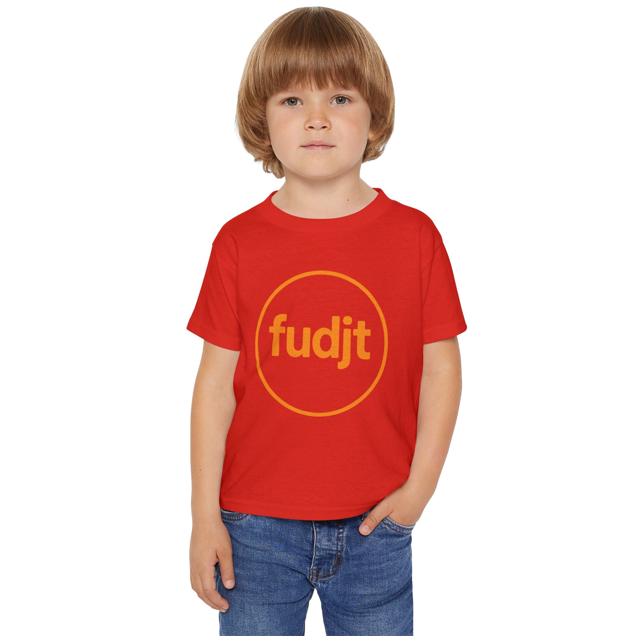 Orange fudjt Circle Toddler Tee | 7 Colors