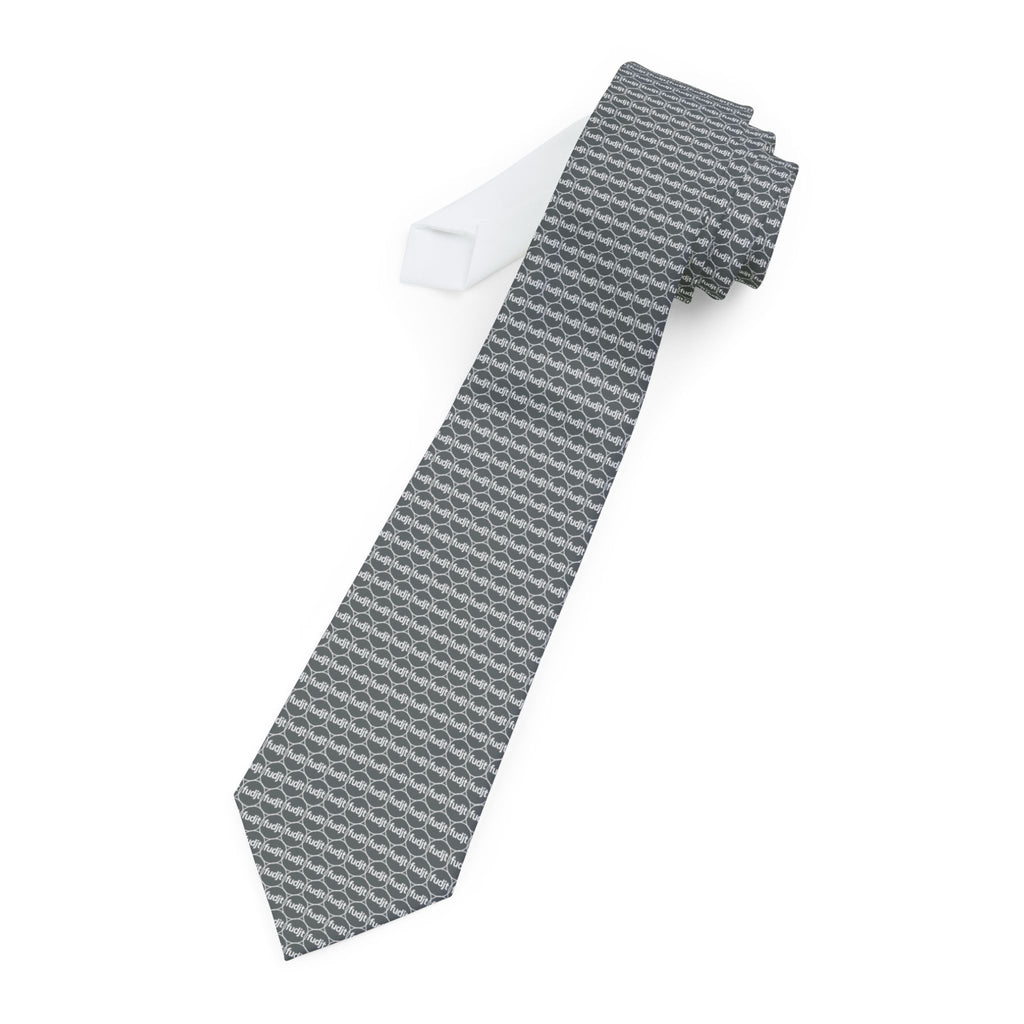 Dark Gray Unbroken Chain fudjt Necktie