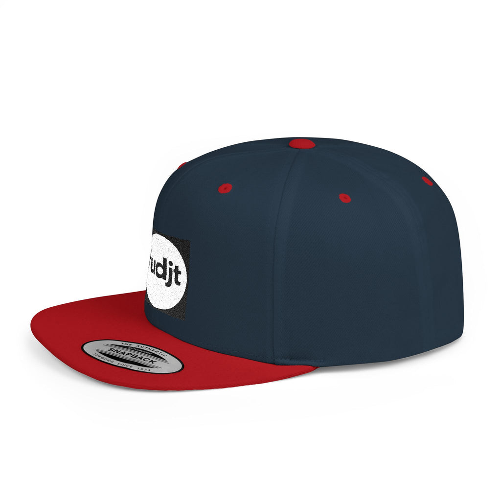 Black Square fudjt Circle Flat Bill Snapback Hat | Embroidered |  15 Colors