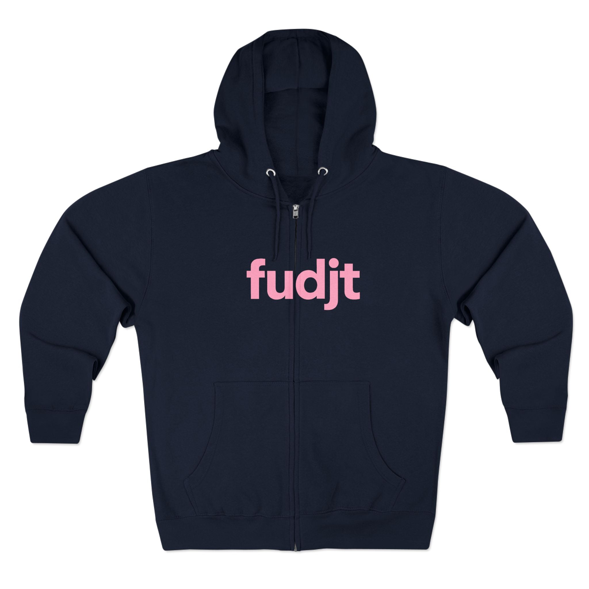 Zip Hoodie with Pink fudjt Design | Cozy Everyday Comfort | 8 Colors