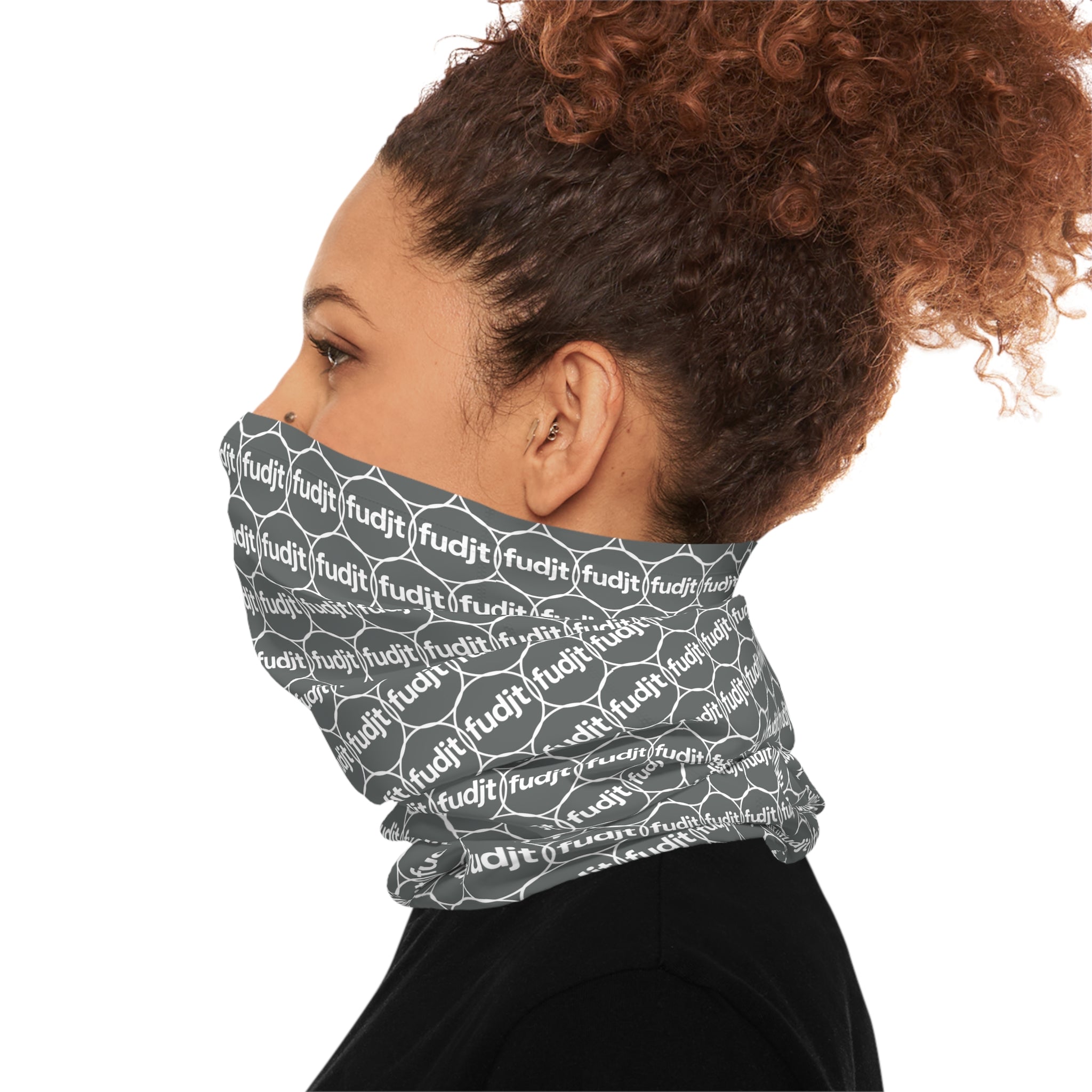Dark Gray & White fudjt Unbroken Chain 1.25 Neck Gaiter