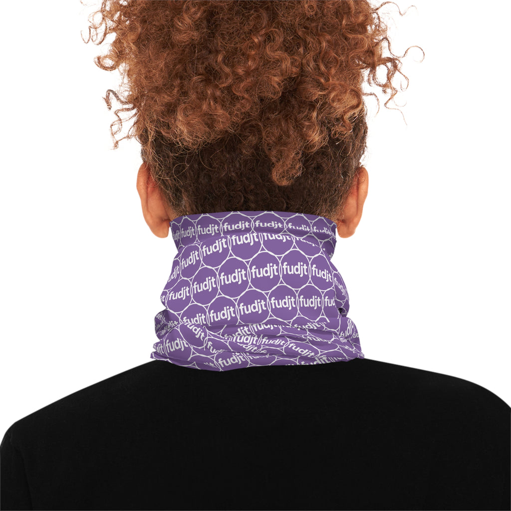 Light Purple & White fudjt Unbroken Chain 1.25 Neck Gaiter