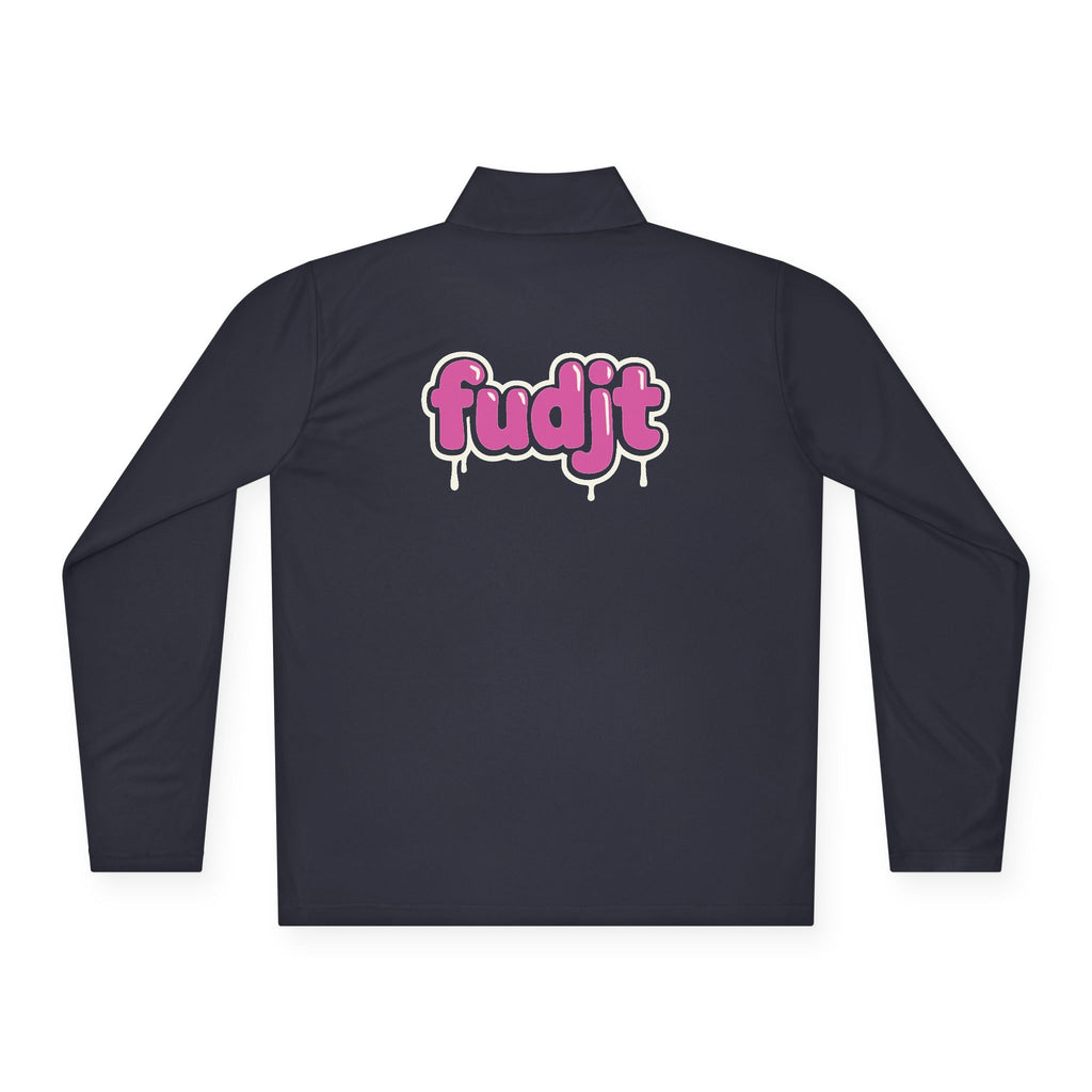 Quarter-Zip Performance Pullover | Pink Drip fudjt | Bold Backside | 7 Colors