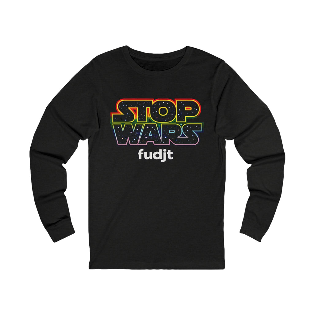 fudjt Stop Wars Long Sleeve Tee | White fudjt | 13 Colors