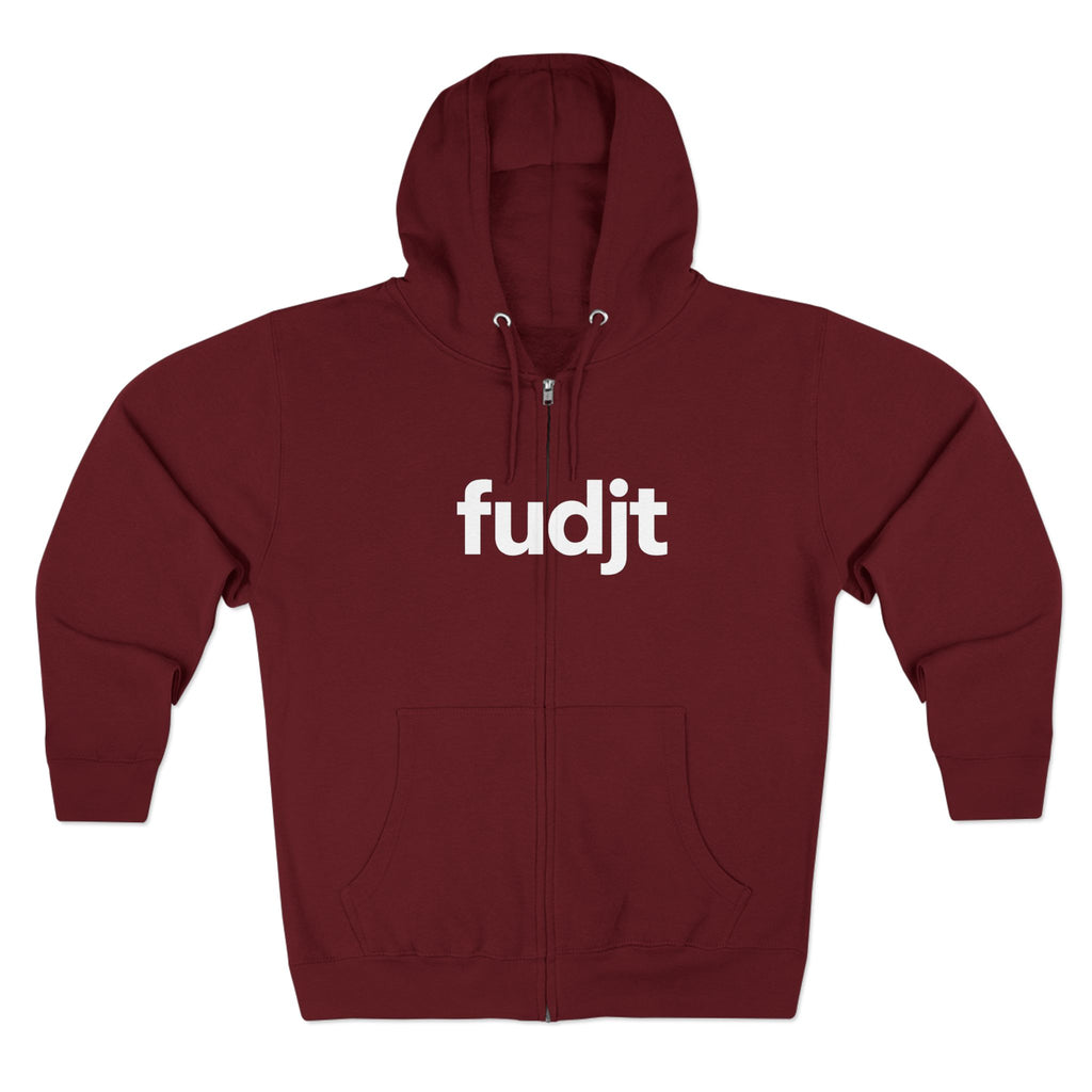 Zip Hoodie with White fudjt Design | Cozy Everyday Comfort | 7 Colors