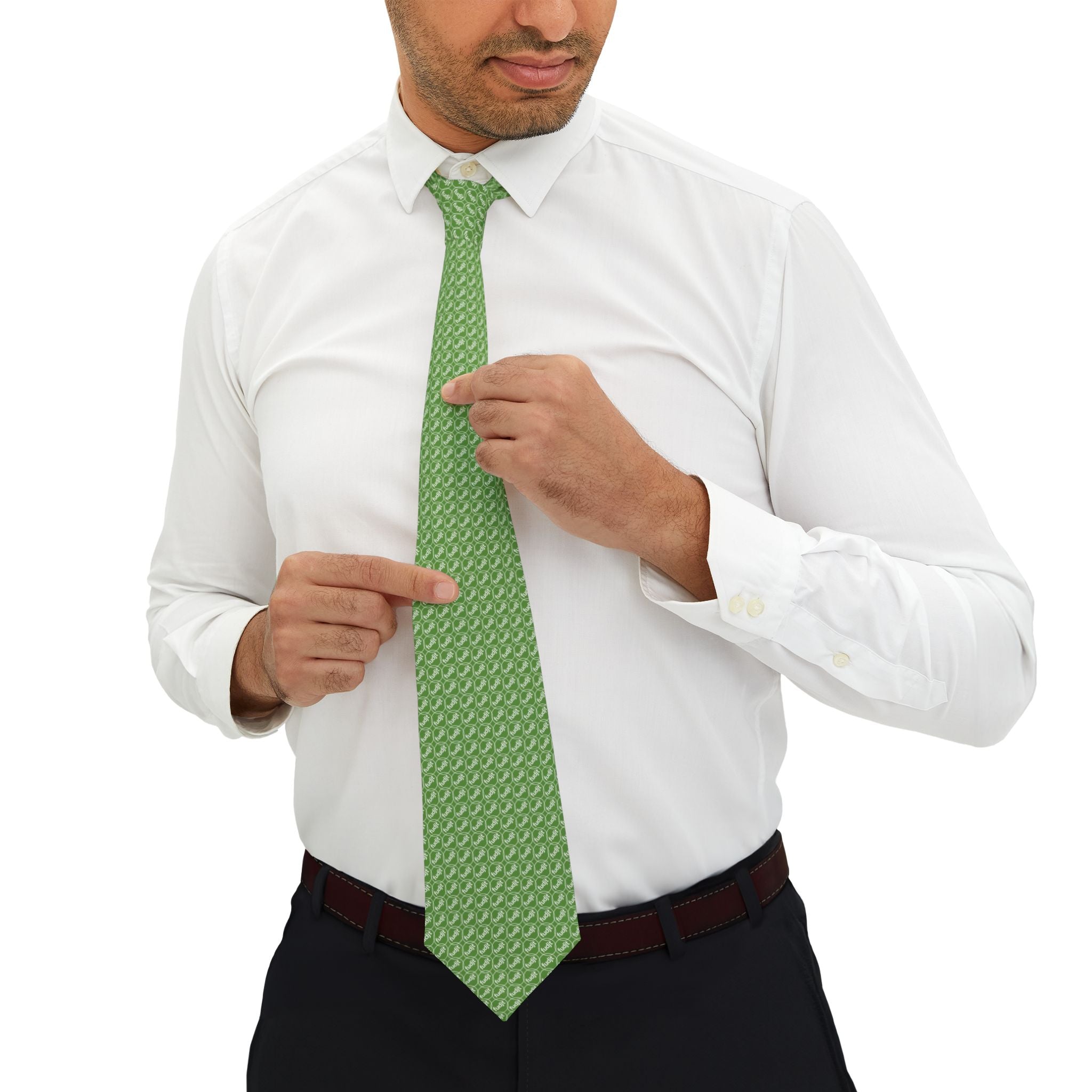 Green Unbroken Chain fudjt Necktie 315