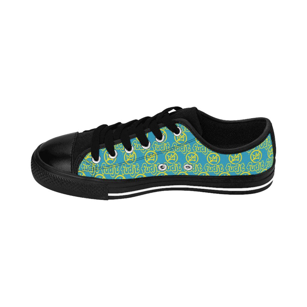 Turquoise Golden fudjt No Kings Street Style Sneakers | Women & Girls All Over 1 Low Top
