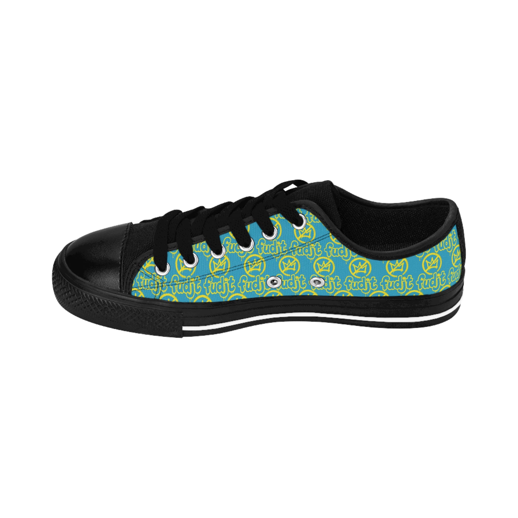 Turquoise Golden fudjt No Kings Street Style Sneakers | Women & Girls All Over 1 Low Top