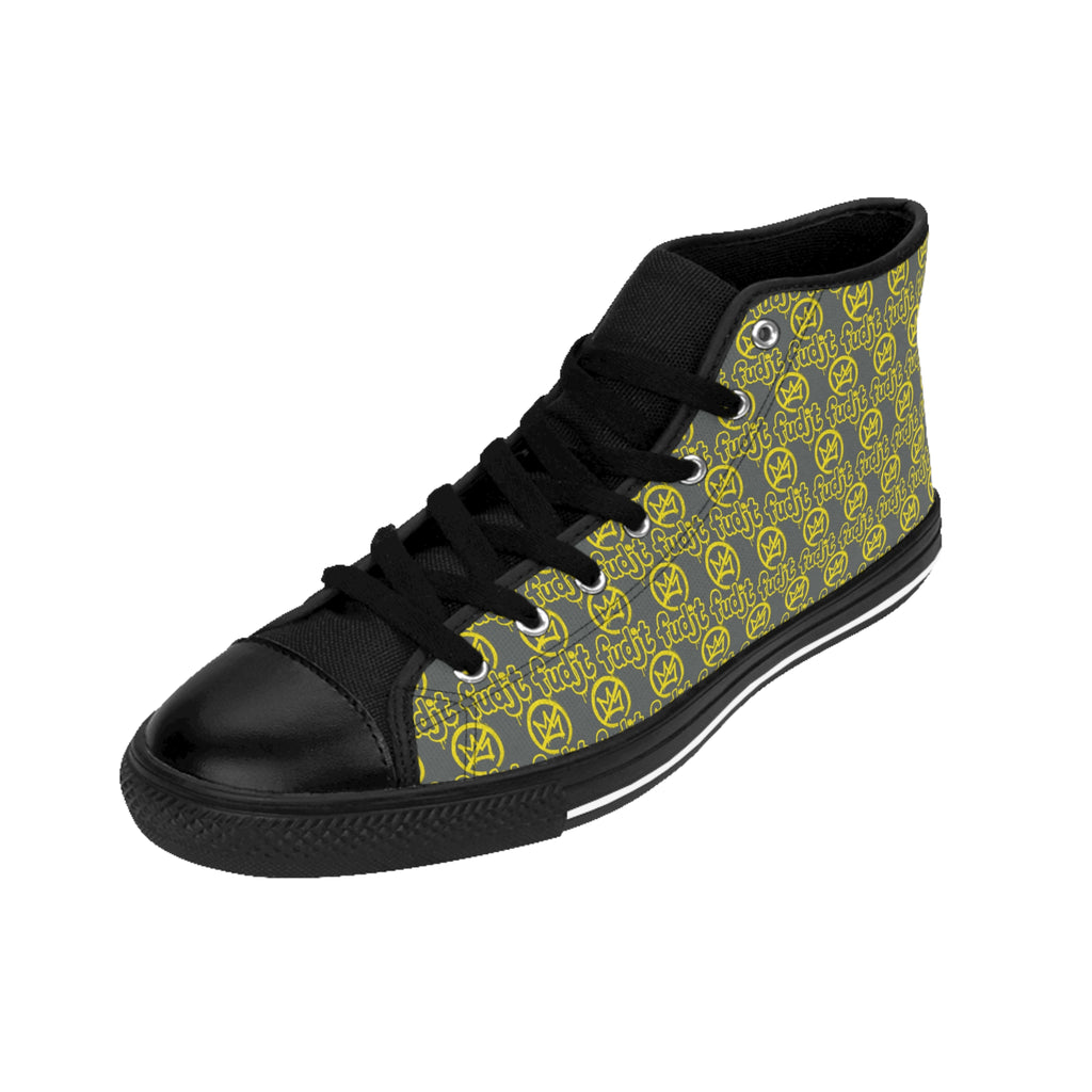 Dark Gray Golden fudjt No Kings Street Style Sneakers | Men & Boys 1 High Top