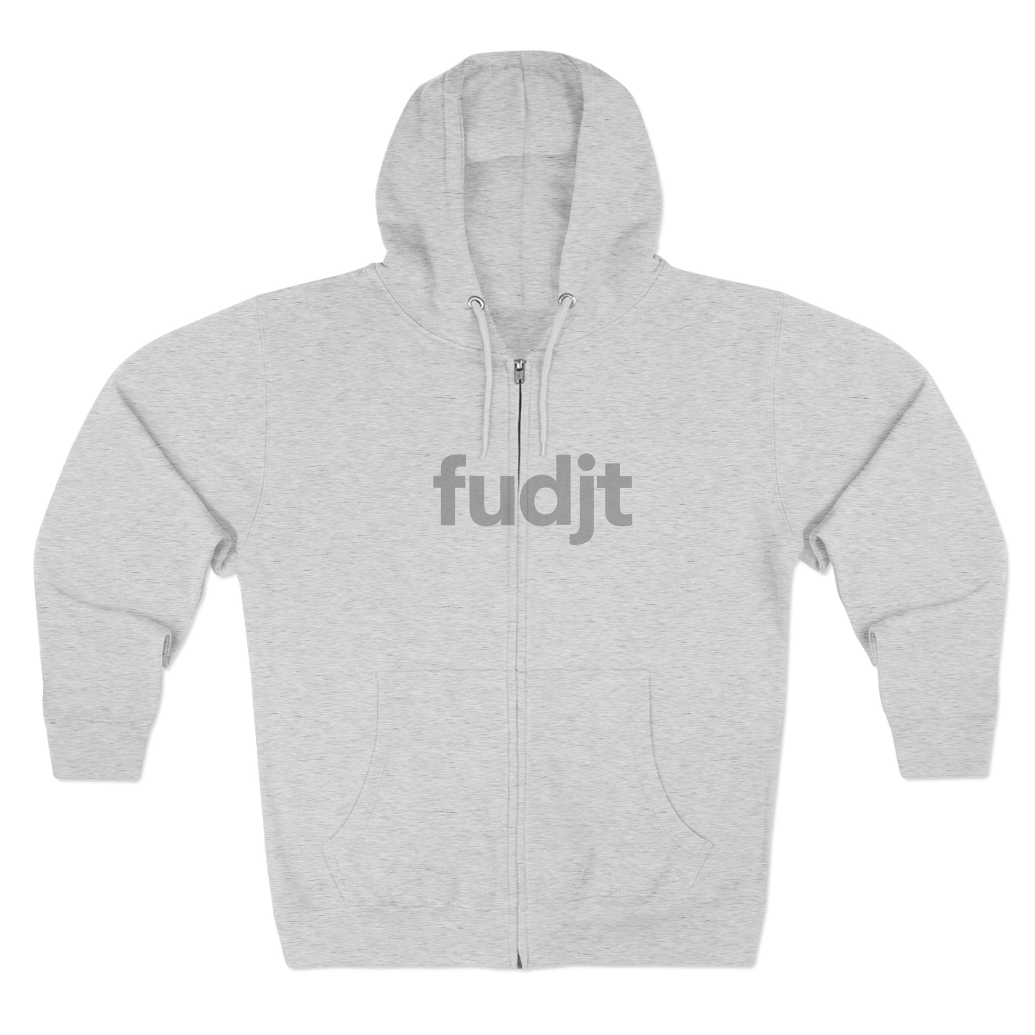 Zip Hoodie with Gray fudjt Design | Cozy Everyday Comfort | 8 Colors
