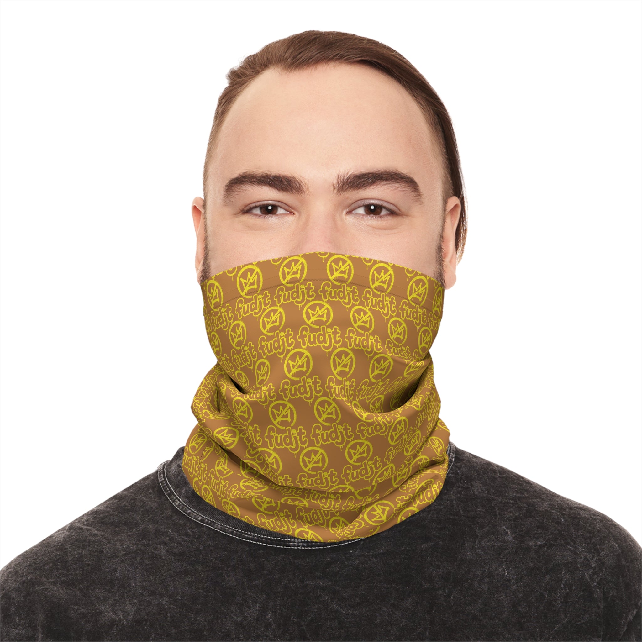 Light Brown Golden fudjt No Kings 1.25 Neck Gaiter