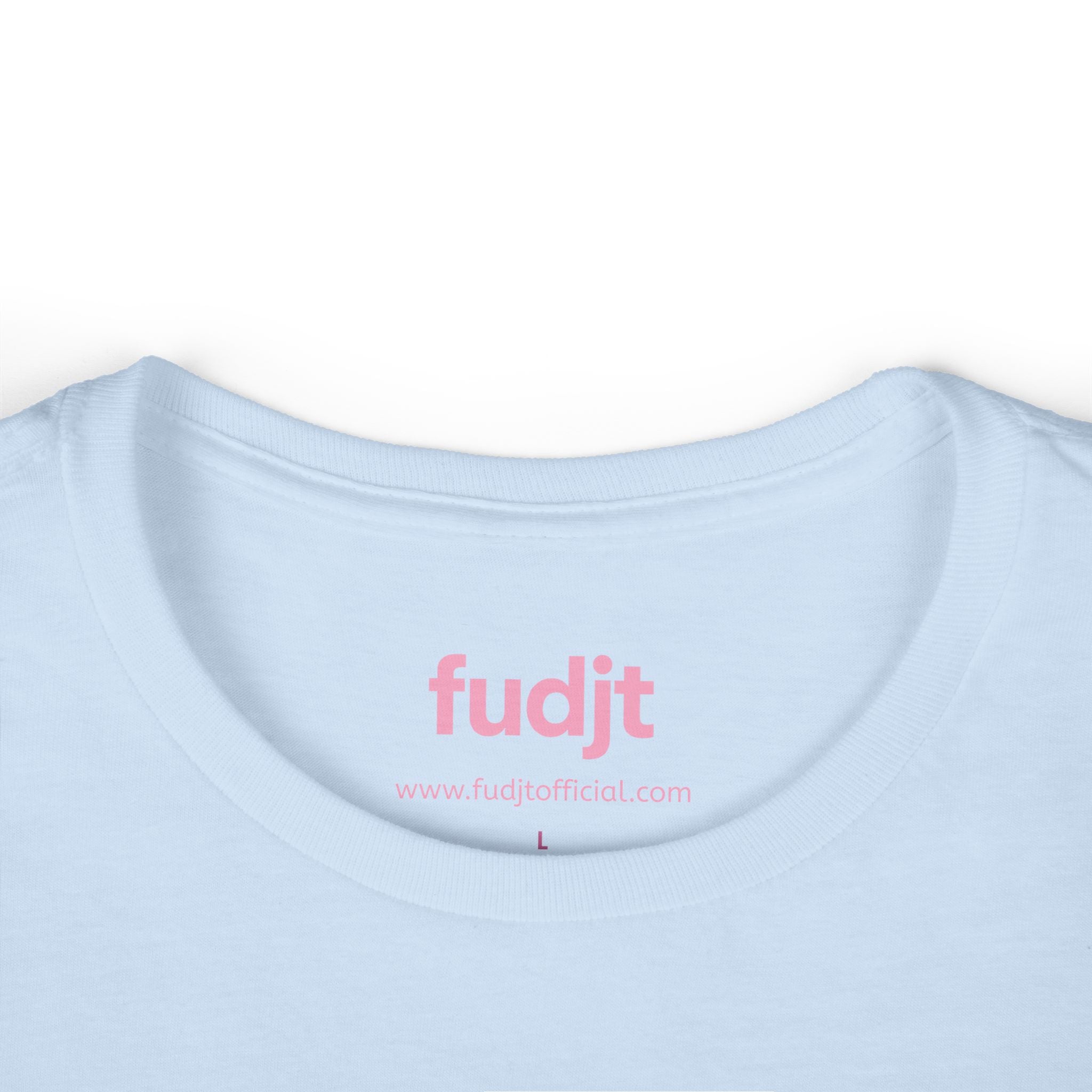 Women's Pink fudjt logo Comfy Stylie Tee | 12 Colors