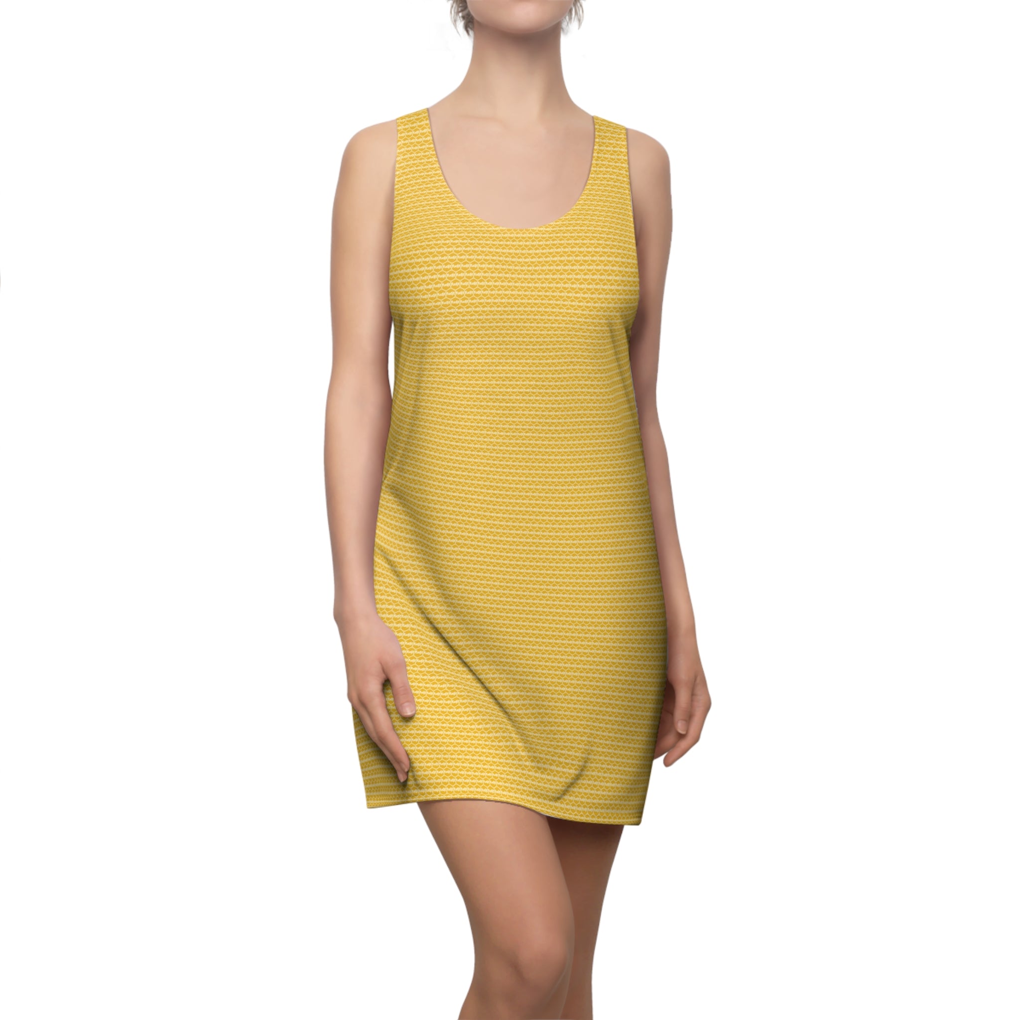 Yellow fudjt Unbroken Chain .5 Chic Racerback Dress
