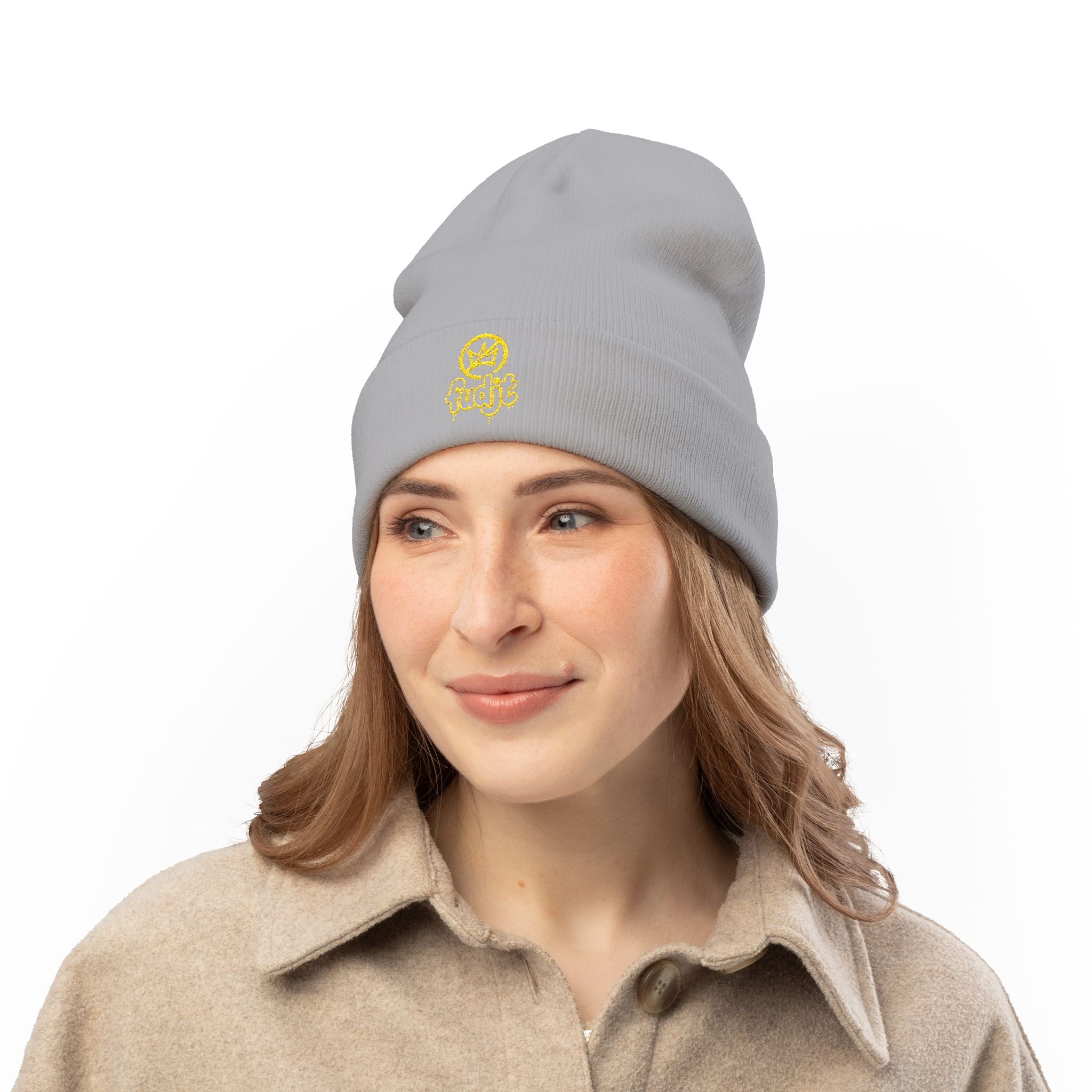 fudjt No Kings Knit Beanie | Gold Embroidery | 6 Colors