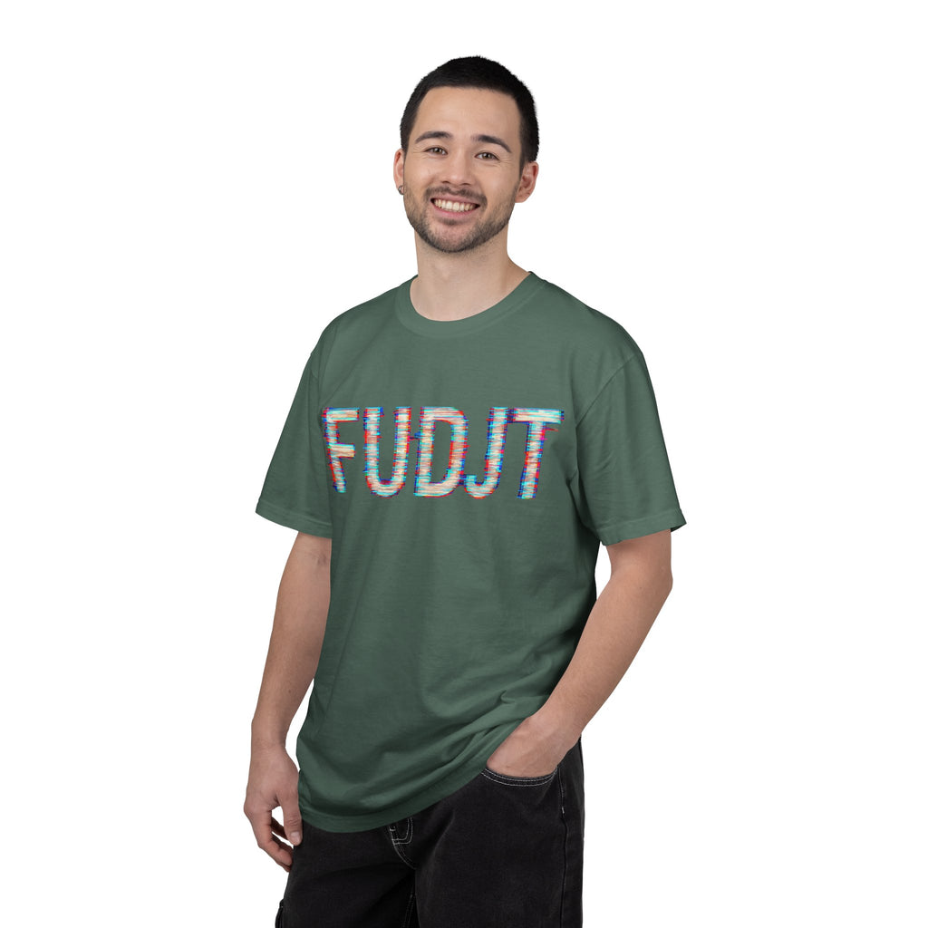 FUDJT Glitch Front & No Crown Back Premium Heavyweight Tee | 15 Colors