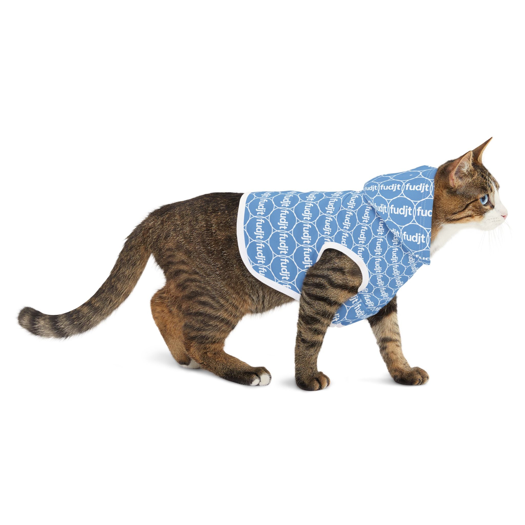 Light Blue fudjt Pet Hoodie | Unbroken Chain 2.5 | 7 Sizes