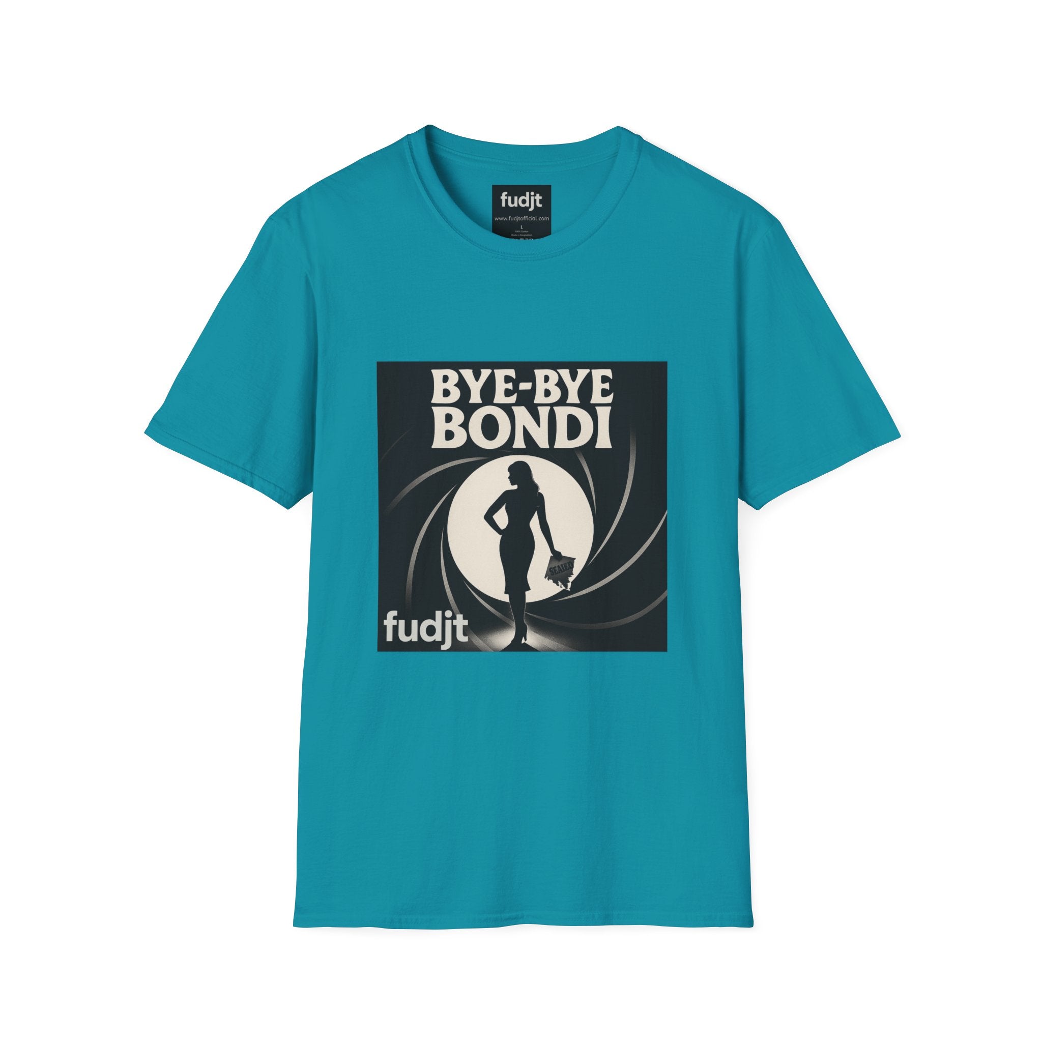 Bye-Bye Bondi | Black Smoke Screen Retro fudjt Tee | 15 Colors