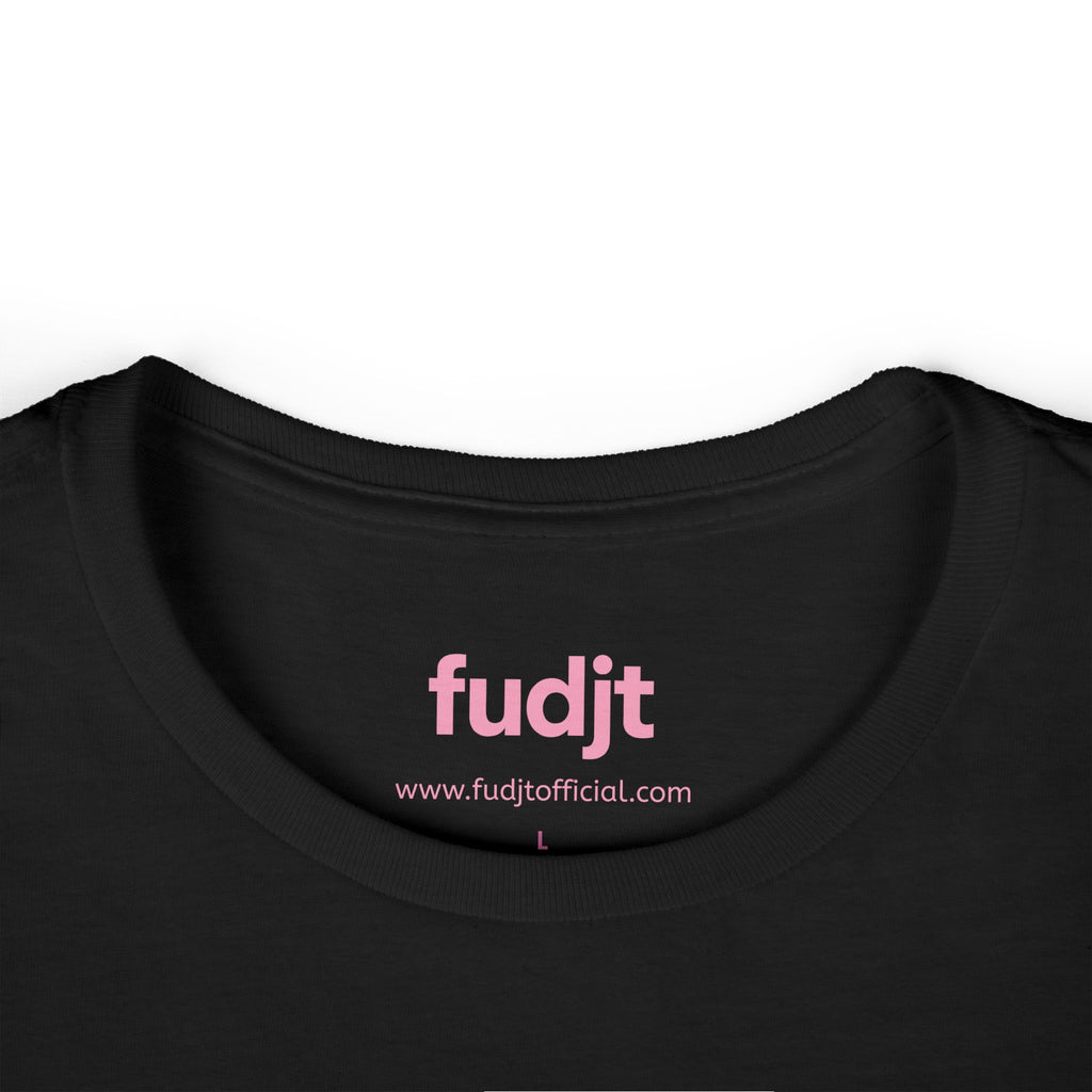 Women's Pink fudjt logo Comfy Stylie Tee | 12 Colors
