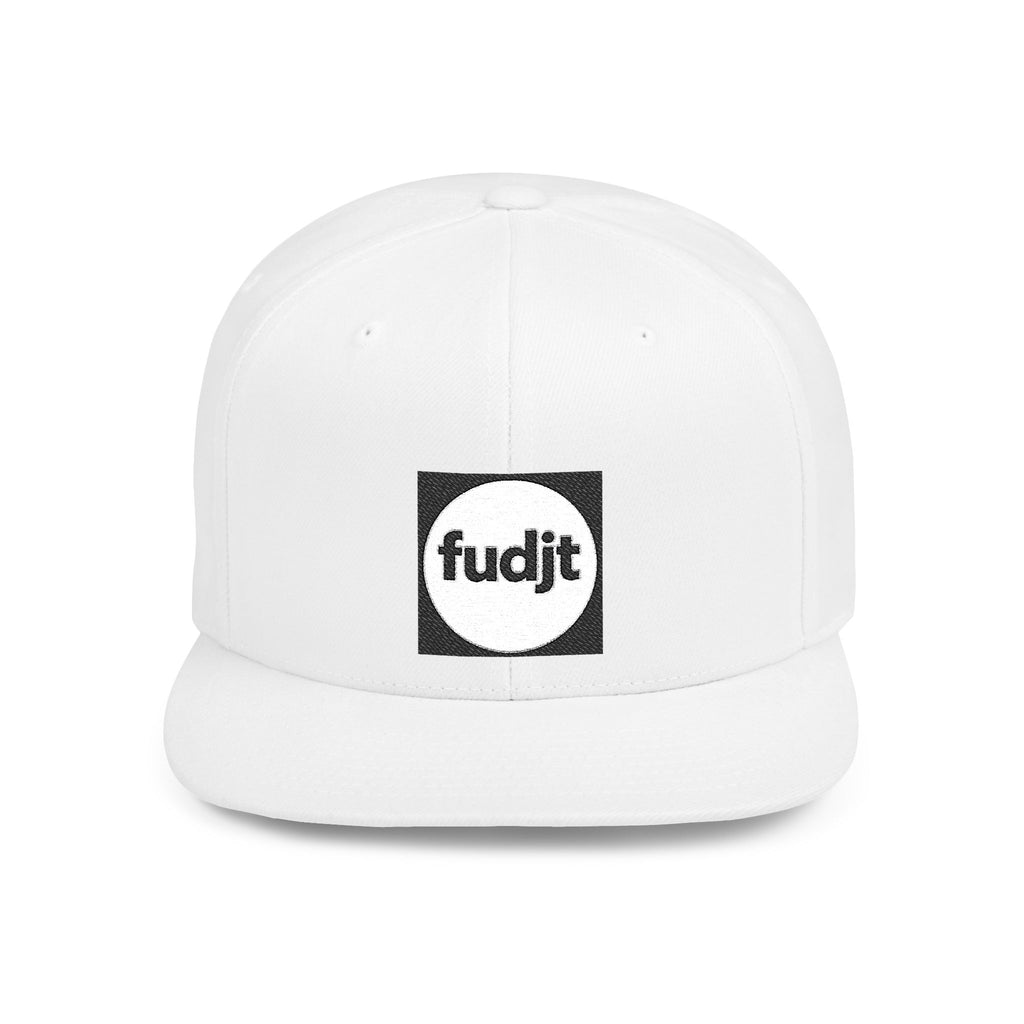 Black Square fudjt Circle Flat Bill Snapback Hat | Embroidered |  15 Colors
