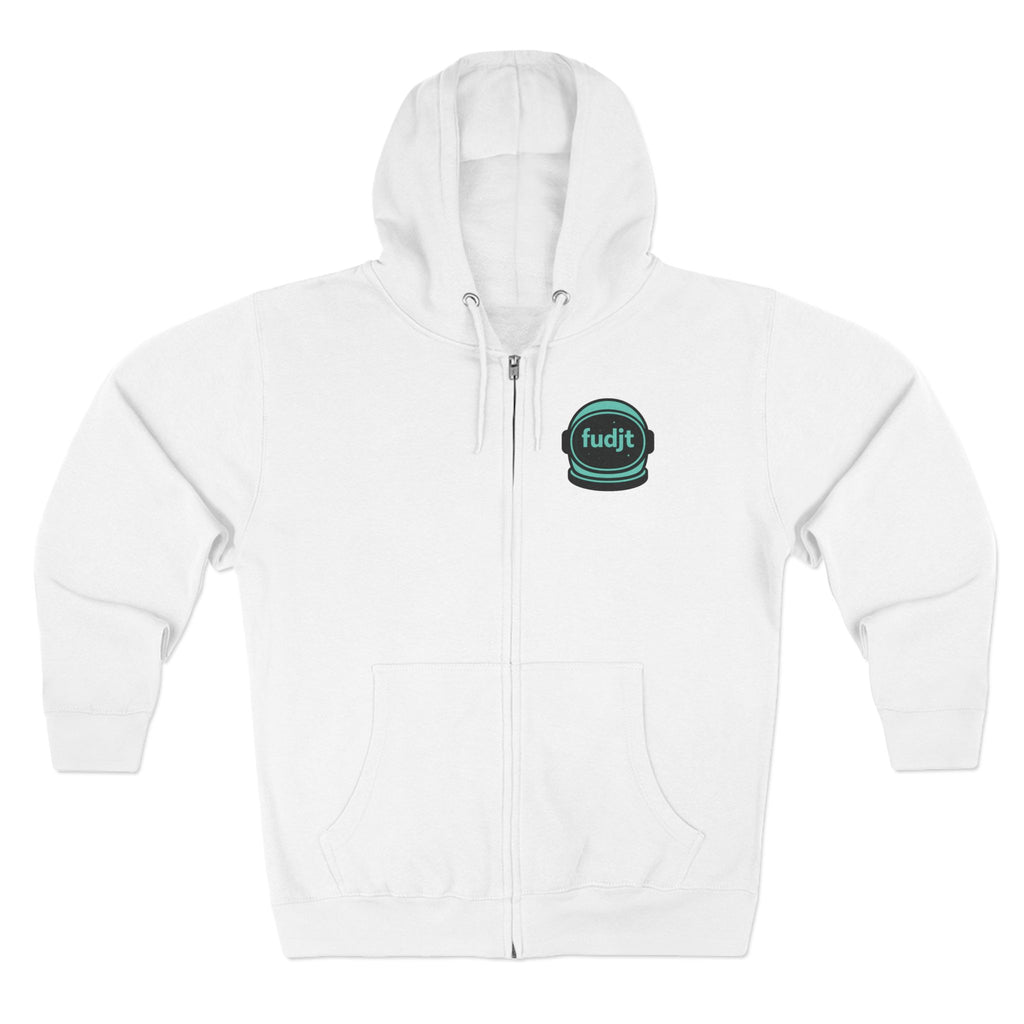 Zip Hoodie with Green Space fudjt | Front & Back Graphic | 9 Colors