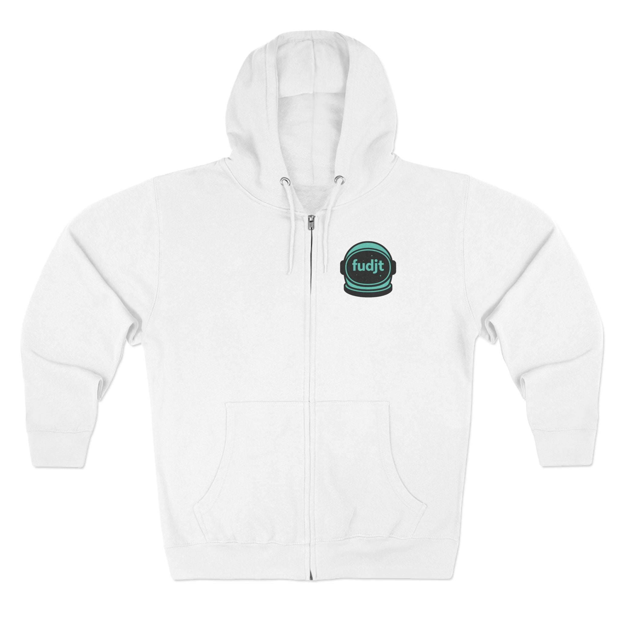 Zip Hoodie with Green Space fudjt | Front & Back Graphic | 9 Colors