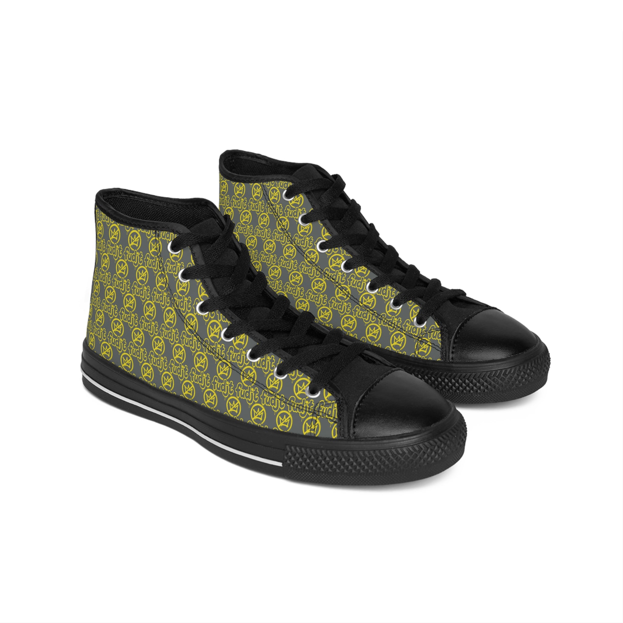 Dark Gray Golden fudjt No Kings Street Style Sneakers | Men & Boys 1 High Top