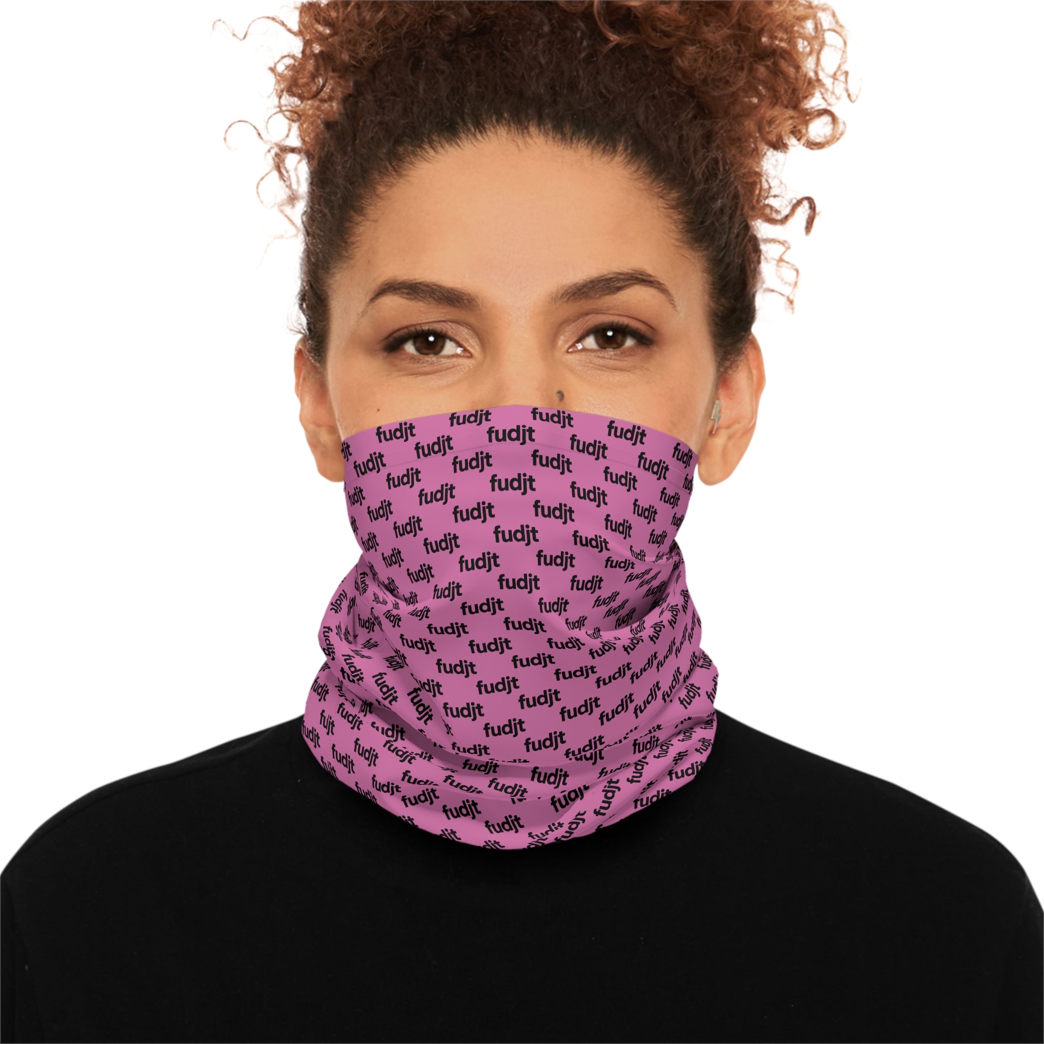 Pink & Black fudjt Lightweight Neck Gaiter