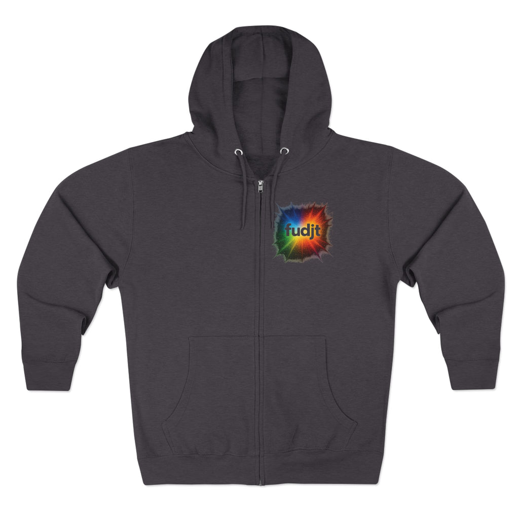 fudjt Burst of Empowerment Zip Hoodie | Front & Back Graphic | 8 Colors