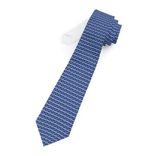 Dark Blue Unbroken Chain fudjt Necktie