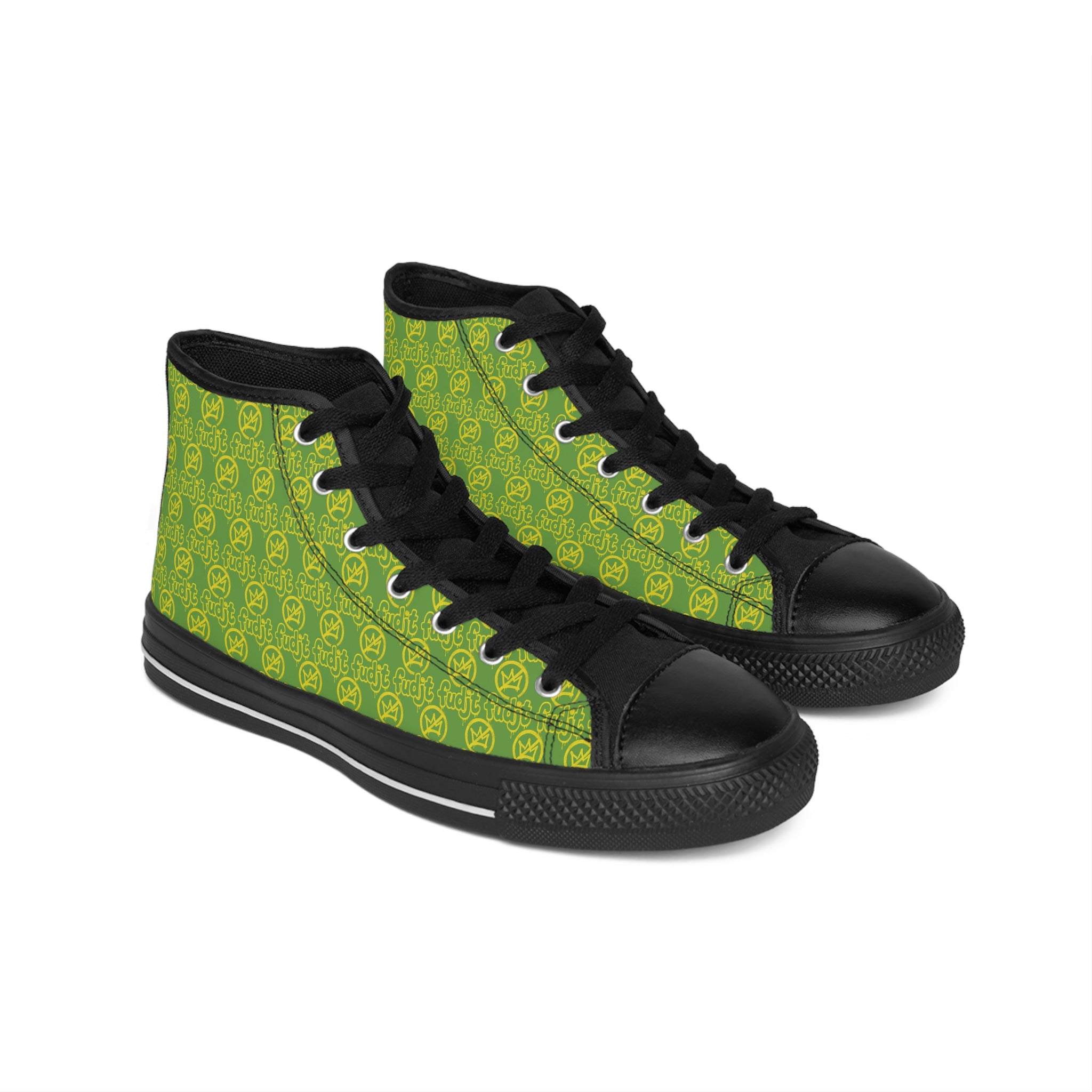 Green Golden fudjt No Kings Street Style Sneakers | Women & Girls 1 High Top