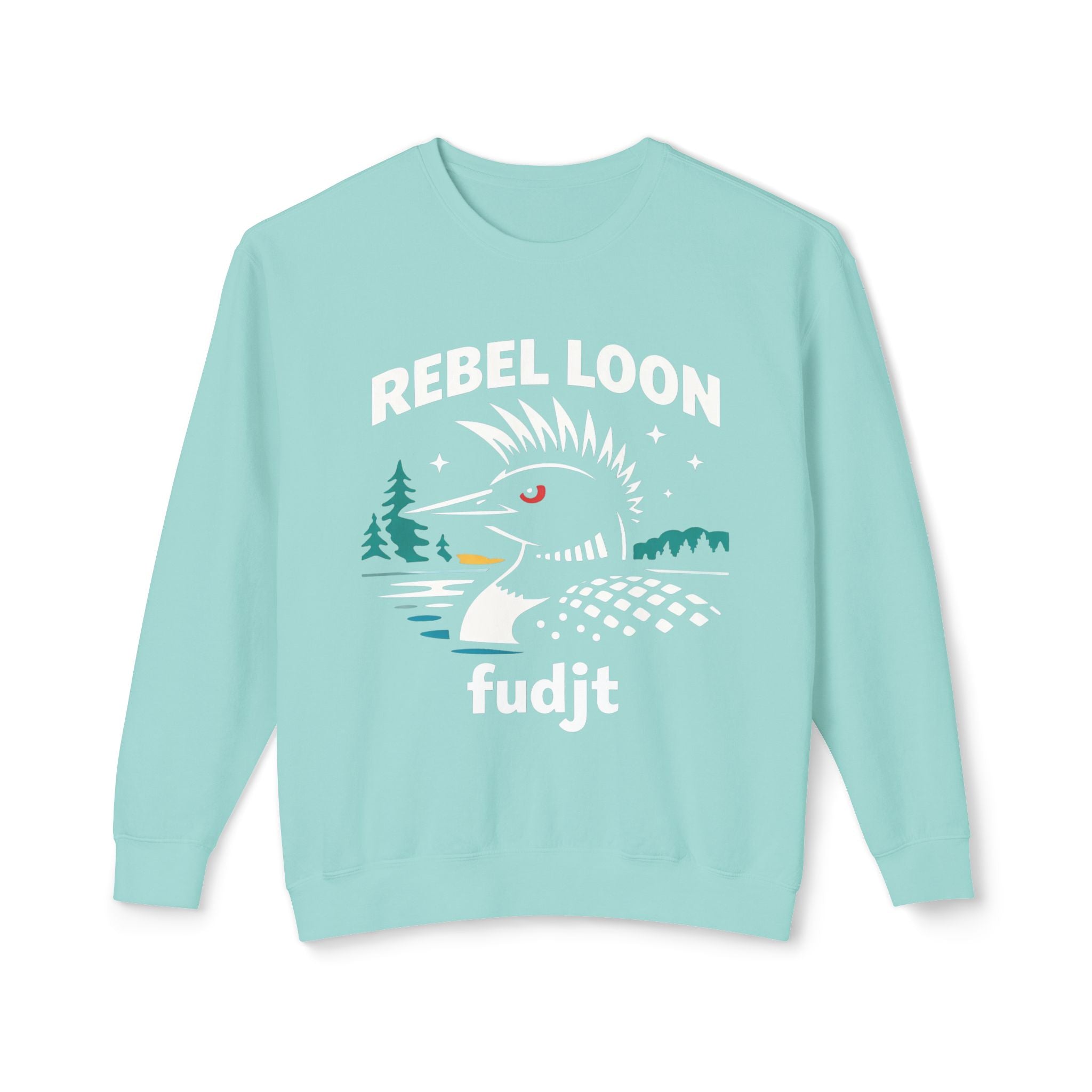 Rebel Loon fudjt Crewneck Sweatshirt – Graphic Loon Design, No Crowns Back | 6 Colors