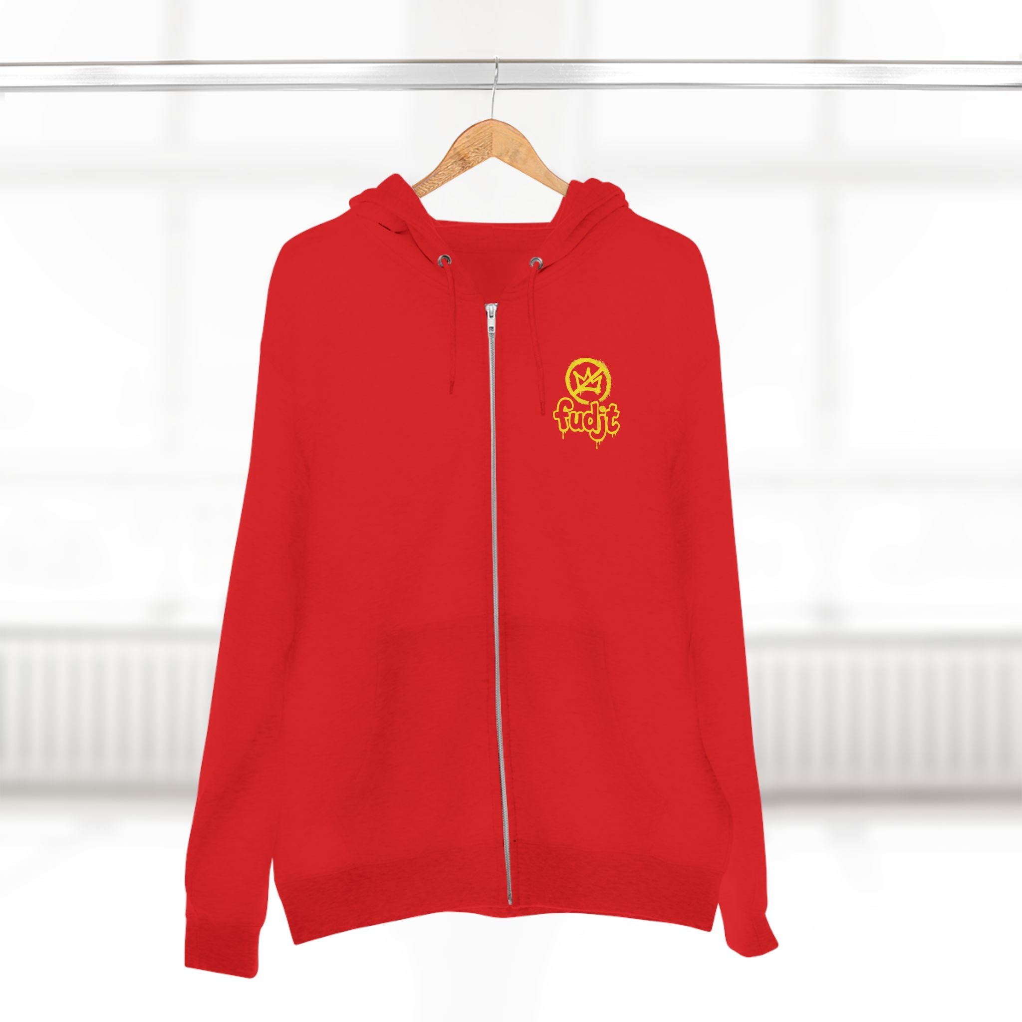 Zip Hoodie with Golden fudjt No Kings | Front & Back Graphic | 9 Colors