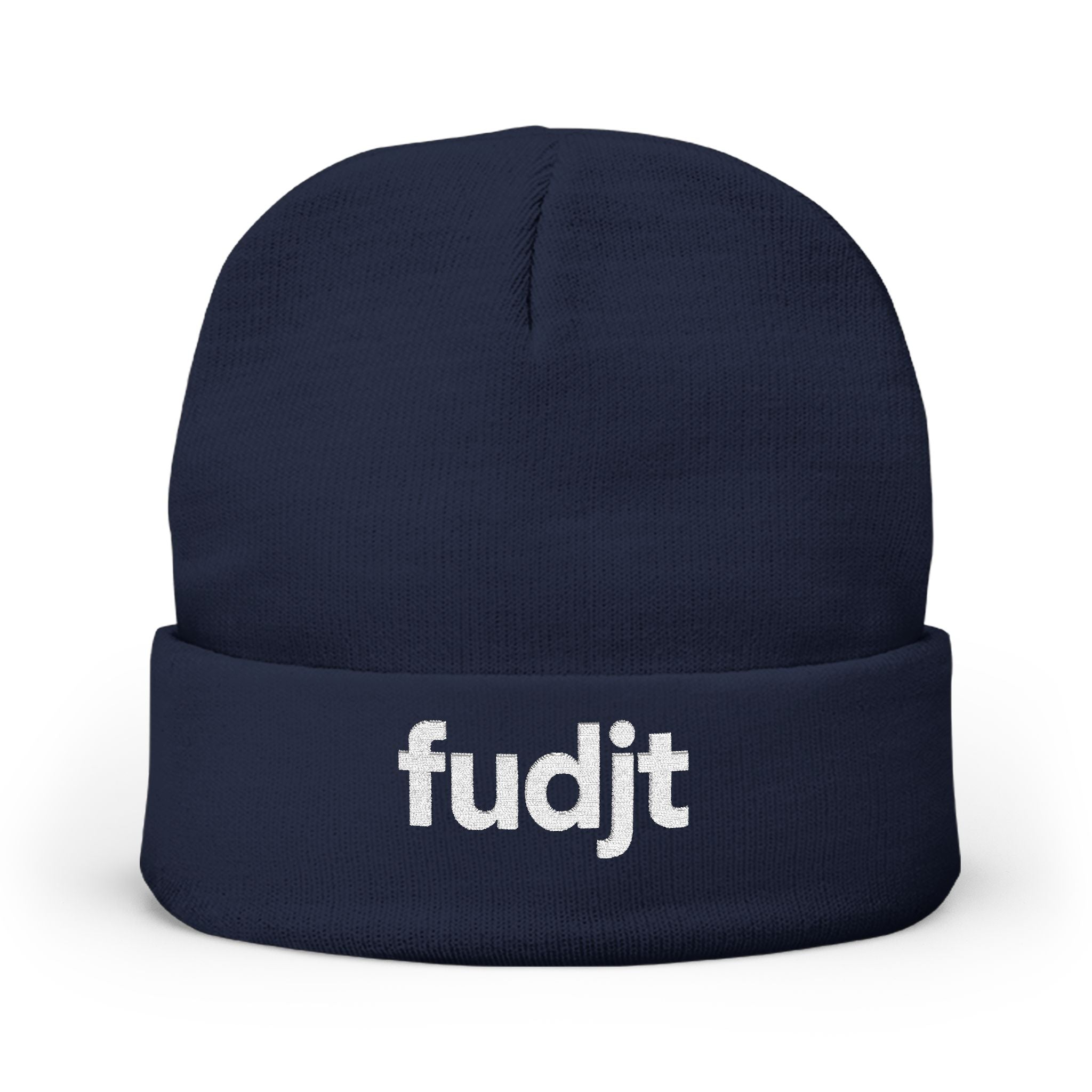 Stylish & Cozy fudjt Knit Beanie | White Embroidery | 5 Colors