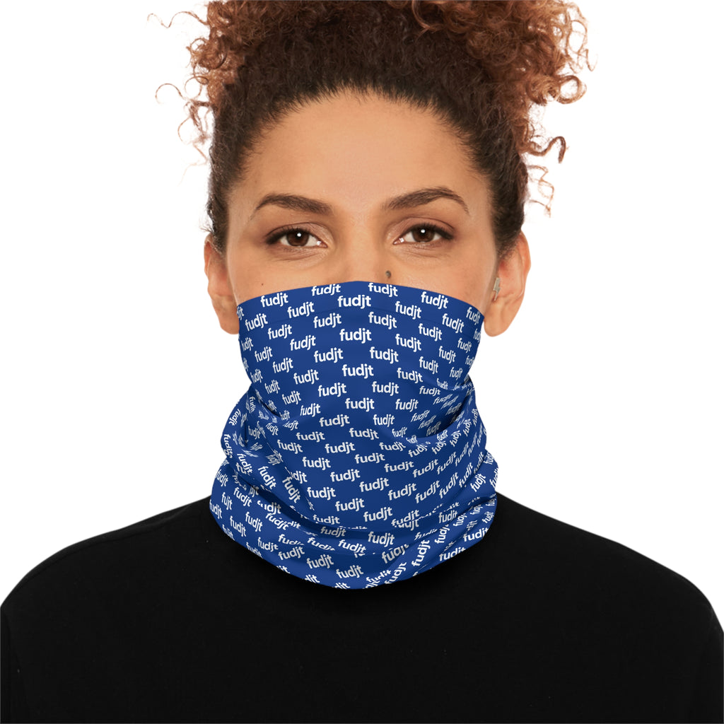 Dark Blue & White fudjt Lightweight Neck Gaiter