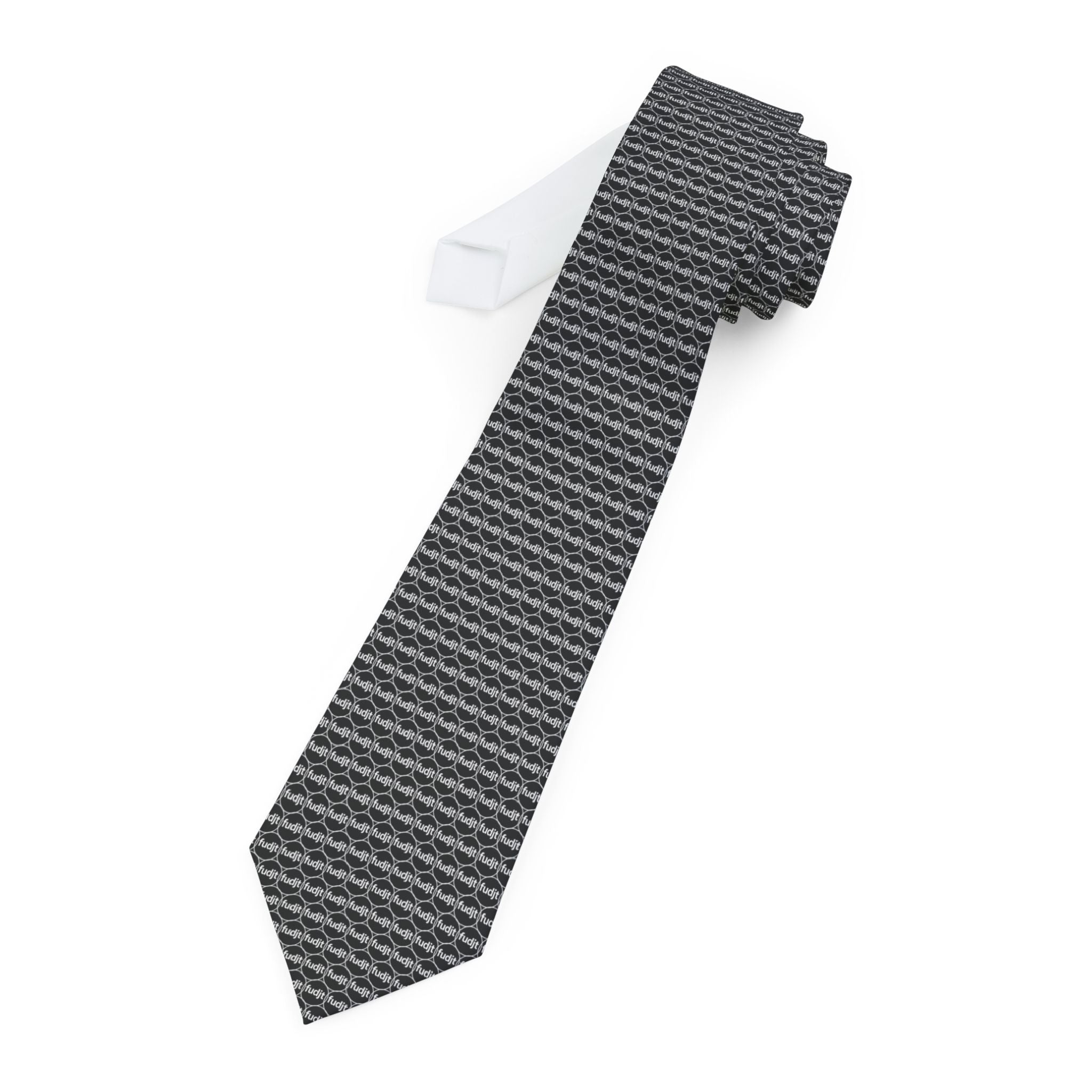 Black & White Unbroken Chain fudjt Necktie - view 2