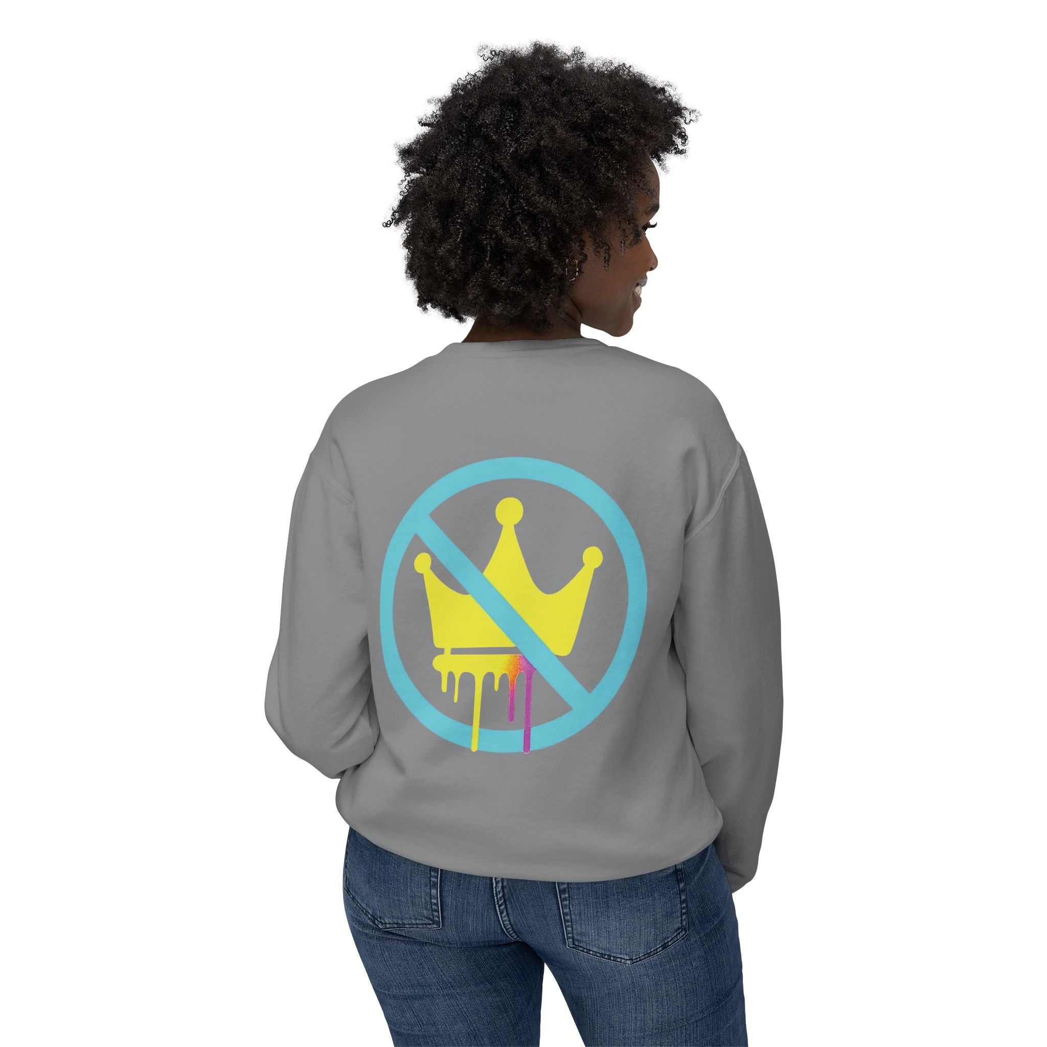 Rebel Loon fudjt Crewneck Sweatshirt – Graphic Loon Design, No Crowns Back | 6 Colors