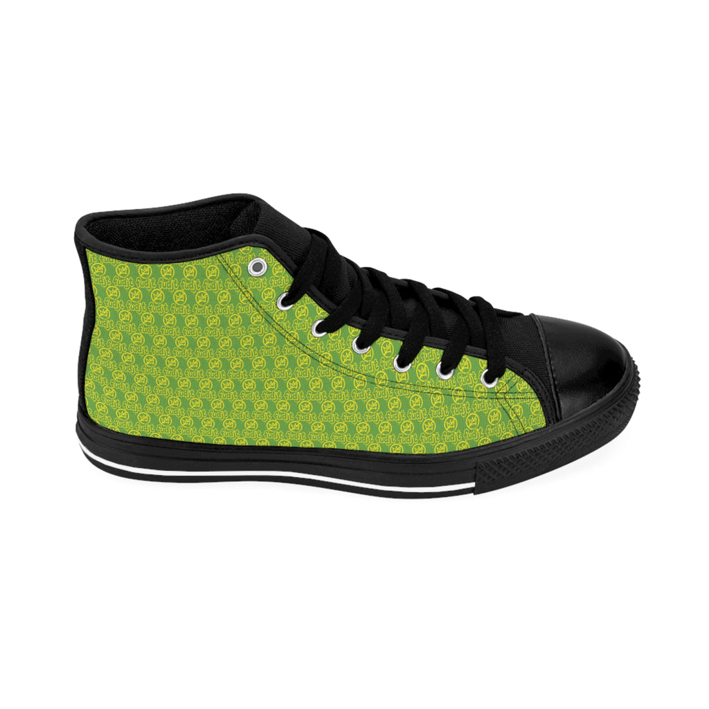Green Golden fudjt No Kings Street Style Sneakers | Women & Girls .5 High Top